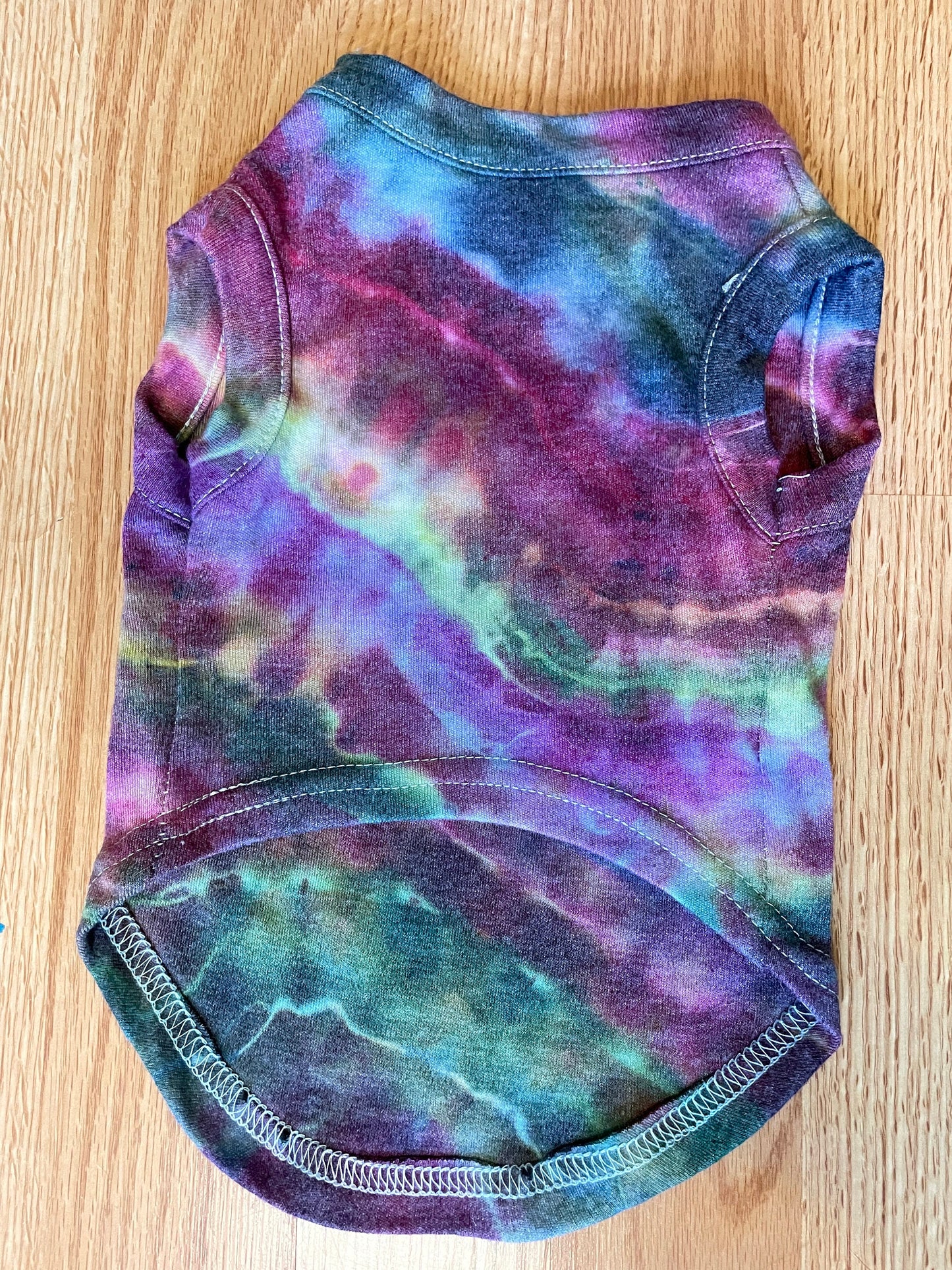 Geode Ice Tie Dye Dog Tshirt | Fits Small Dog | Hand-Dyed | One Of A Kind