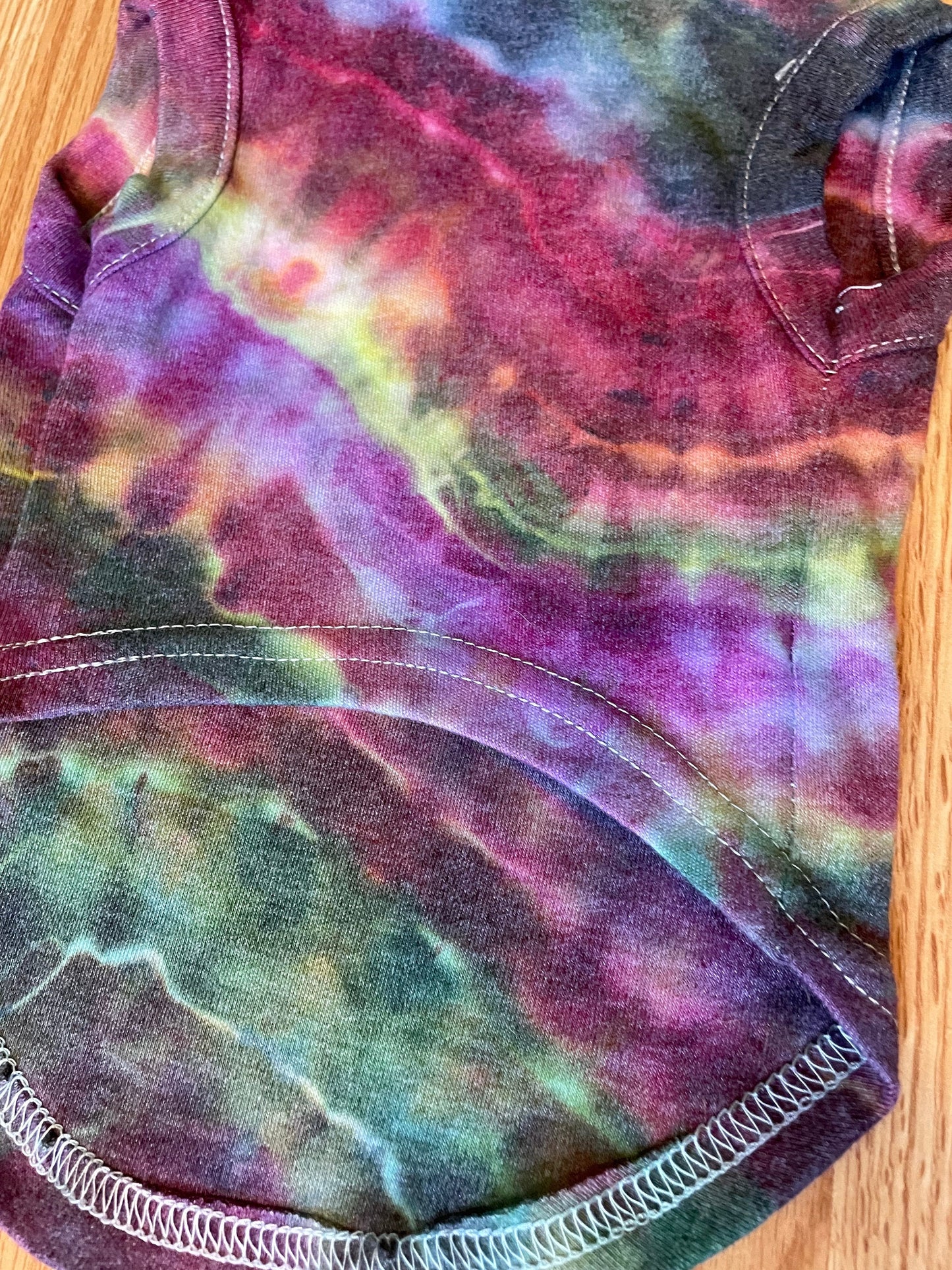 Geode Ice Tie Dye Dog Tshirt | Fits Small Dog | Hand-Dyed | One Of A Kind