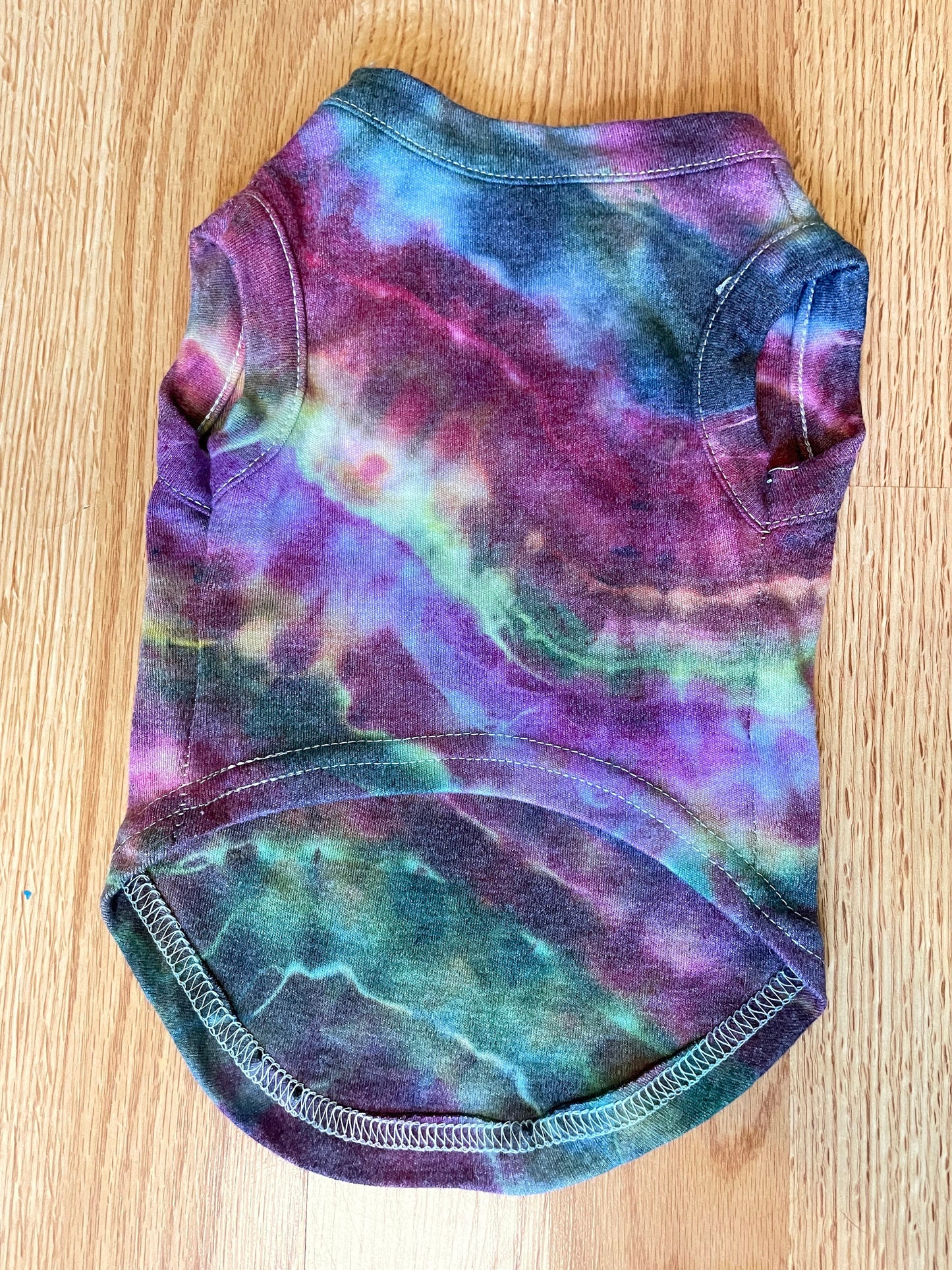 Geode Ice Tie Dye Dog Tshirt | Fits Small Dog | Hand-Dyed | One Of A Kind