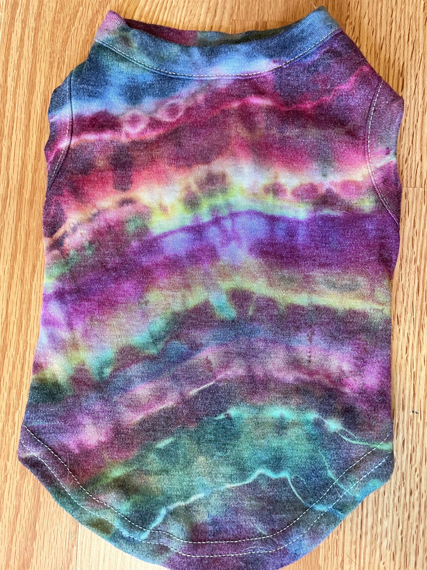 Geode Ice Tie Dye Dog Tshirt | Fits Small Dog | Hand-Dyed | One Of A Kind