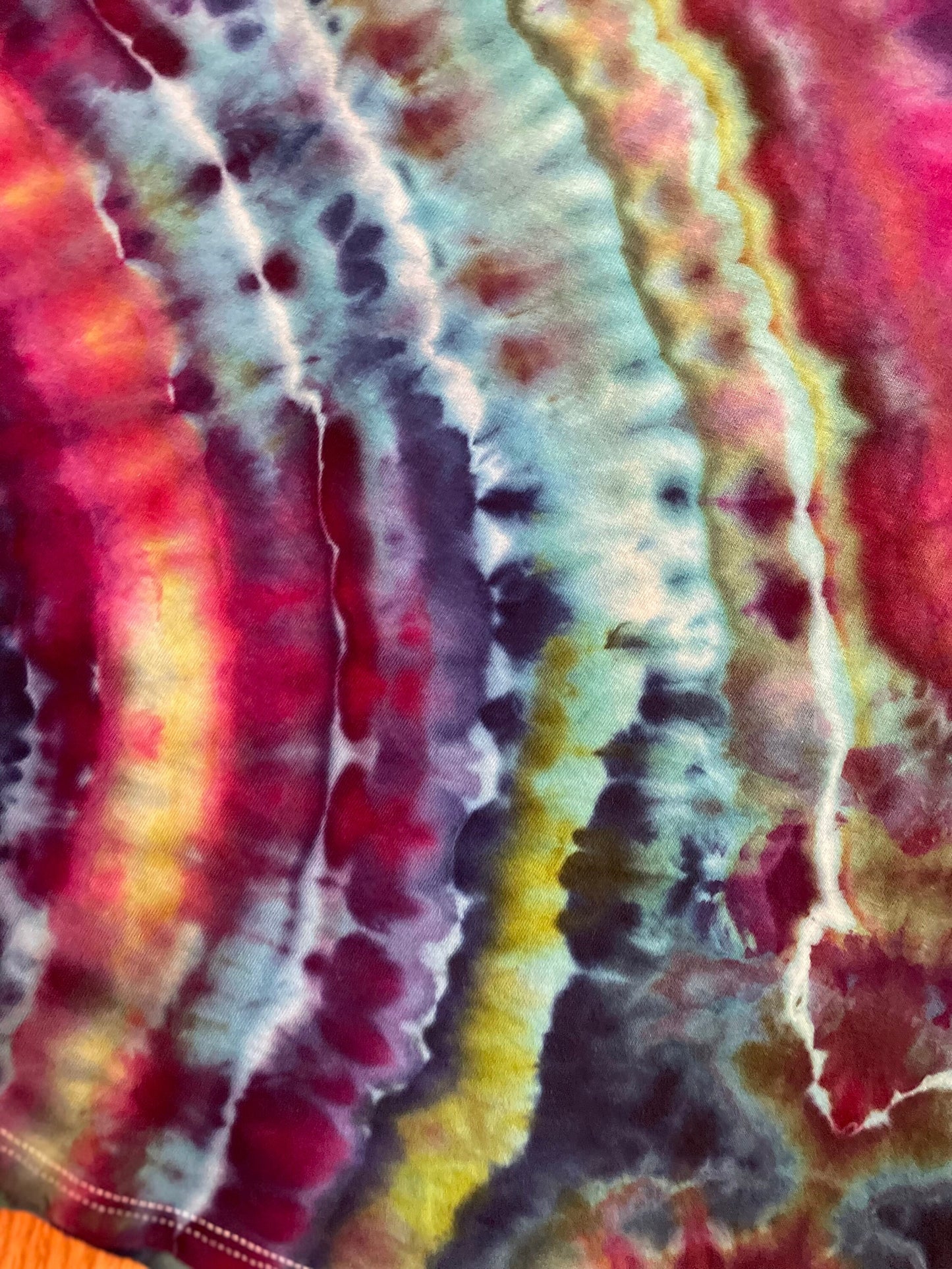 V-Neck Tie Dye Tshirt | Women’s Large | Hand-Dyed | One of a Kind