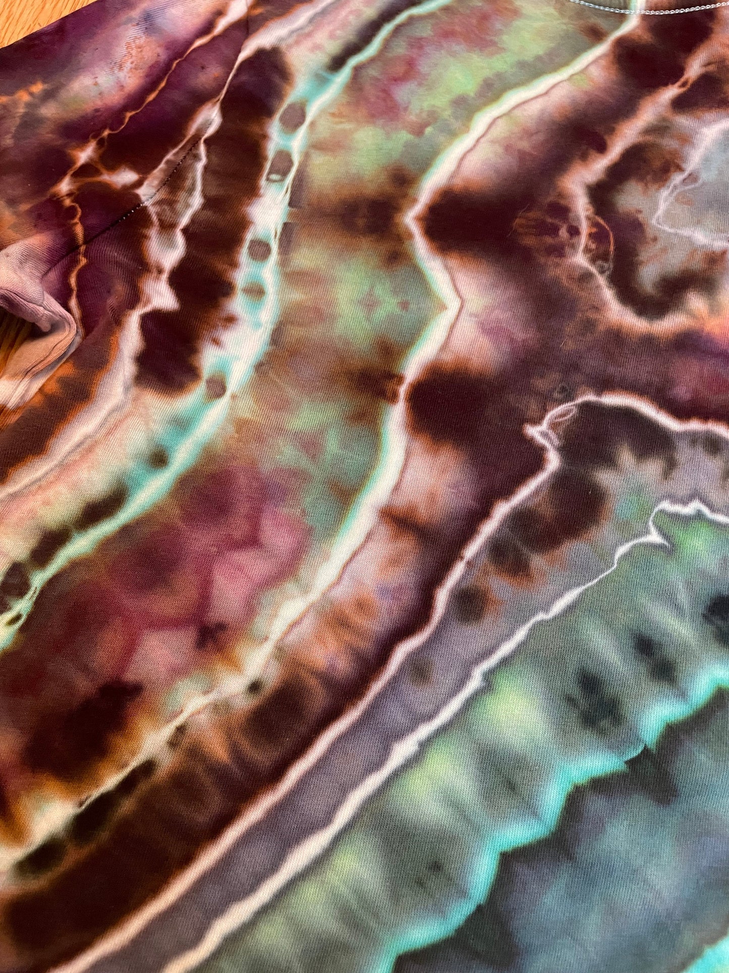 Emerald Long Sleeve Tie Dye Tshirt | Size Small | Hand-Dyed | One of a Kind
