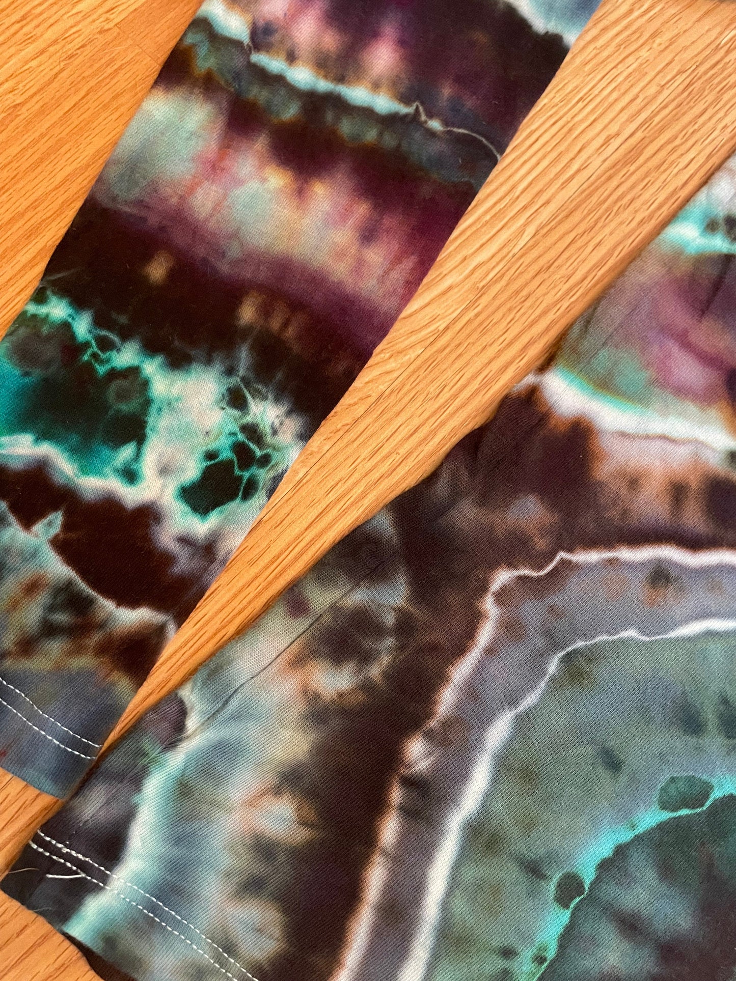 Emerald Long Sleeve Tie Dye Tshirt | Size Small | Hand-Dyed | One of a Kind