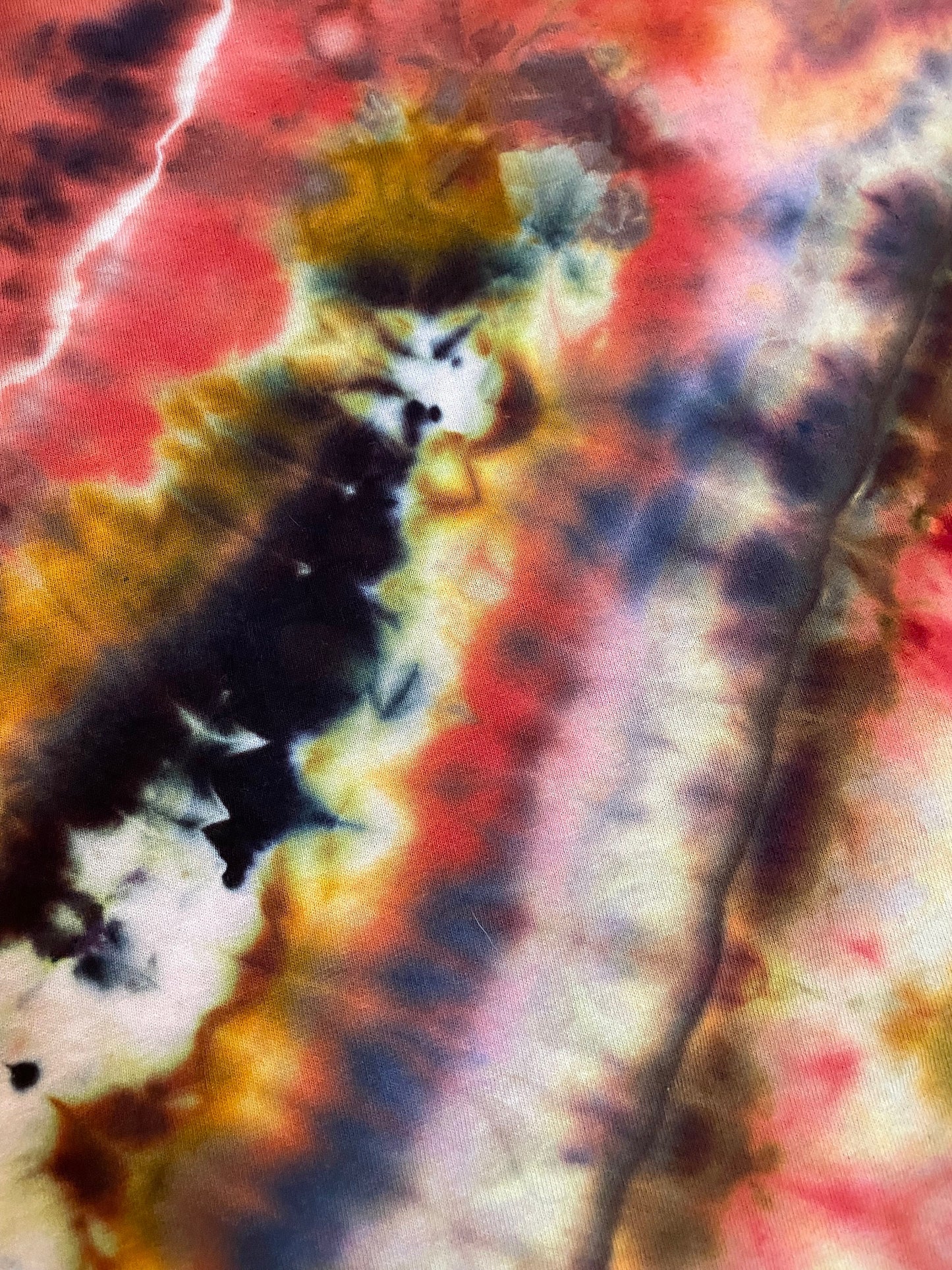 Red + Orange Tie Dye Tshirt | Size 3XL | Hand-Dyed | One Of A Kind