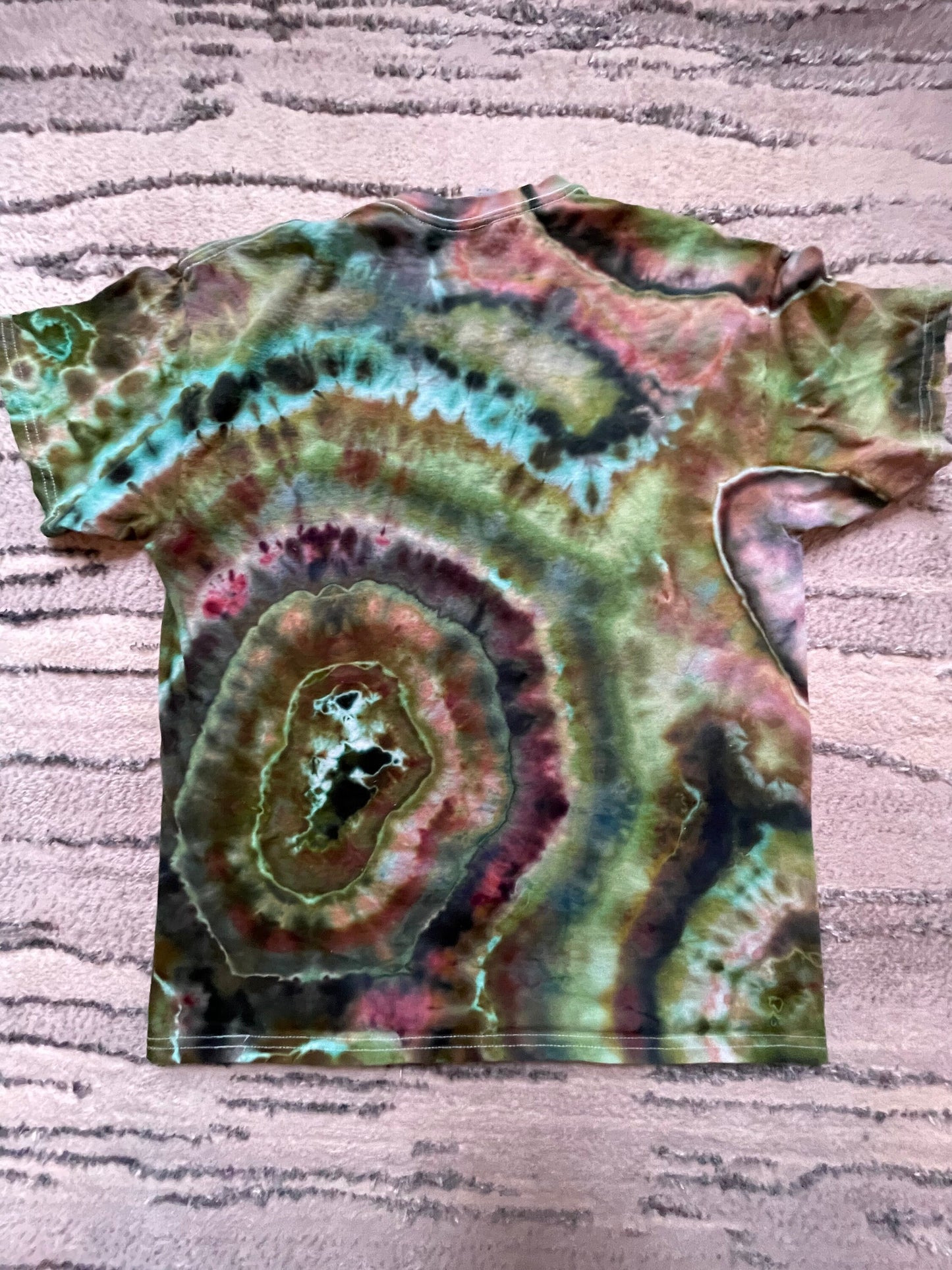 Green + Brown Tie Dye T-Shirt | Size Large | Hand-Dyed | One Of A Kind