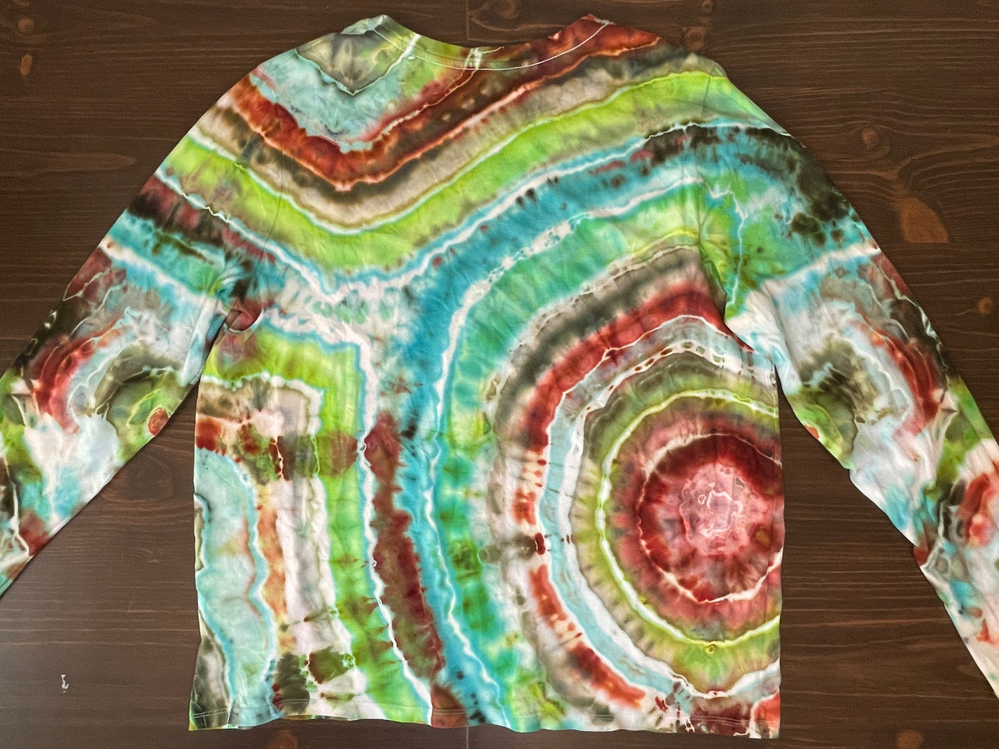 Geode Tie Dye Long Sleeve T-Shirt | Size XXL | Hand-Dyed | One Of A Kind