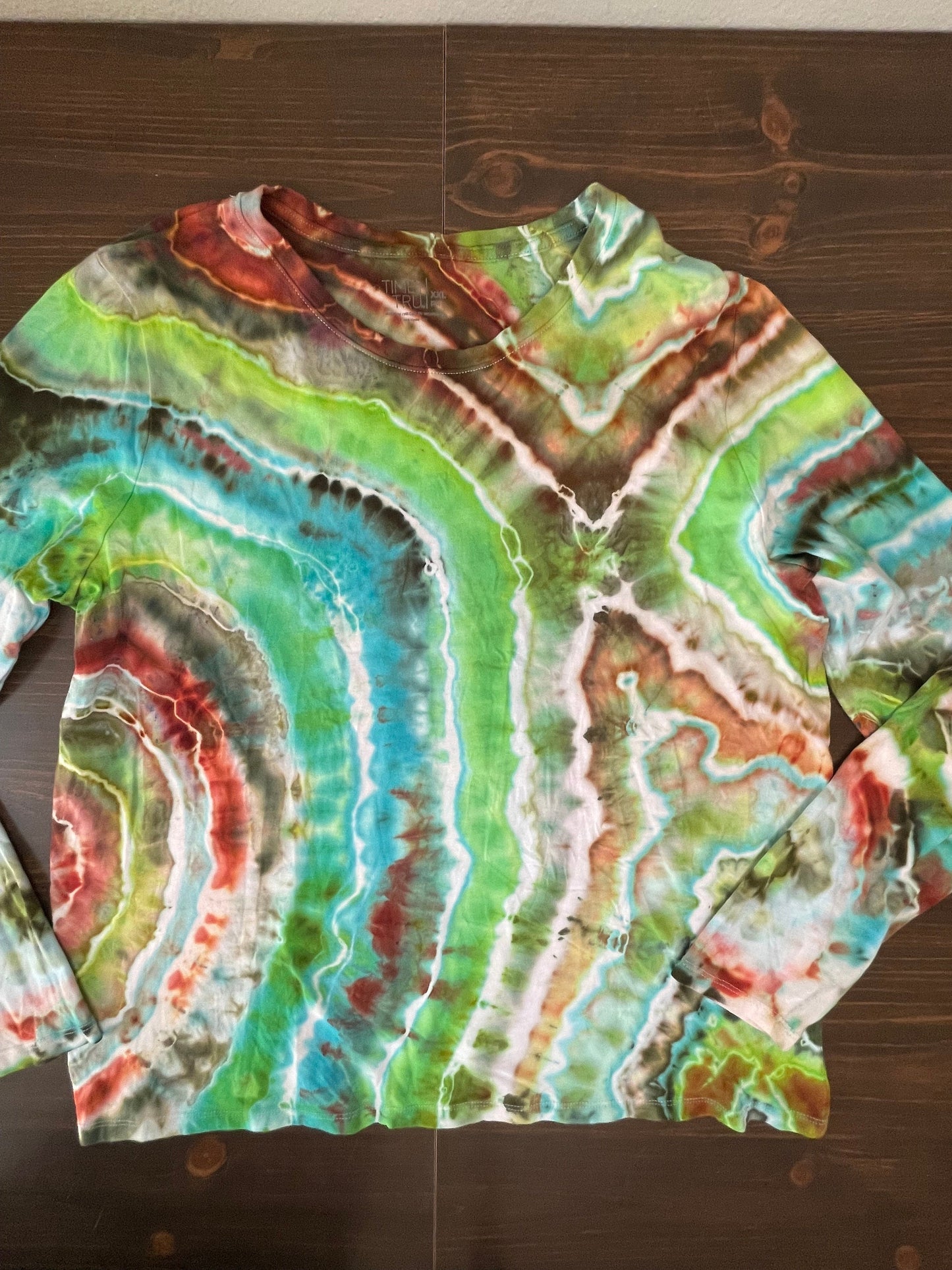 Geode Tie Dye Long Sleeve T-Shirt | Size XXL | Hand-Dyed | One Of A Kind
