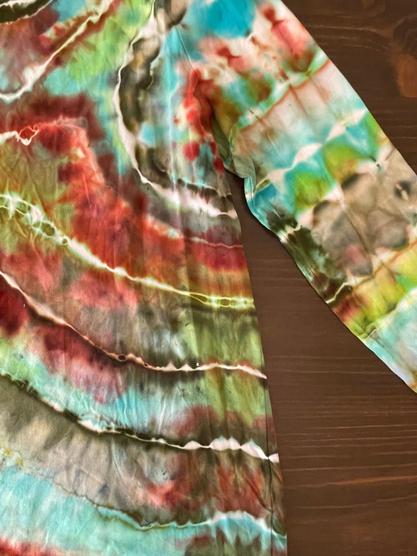 Geode Ice Tie Dye Long Sleeve T-Shirt | Size XL | Hand-Dyed | One Of A Kind