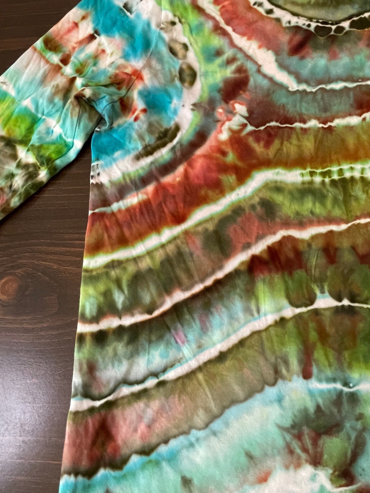 Geode Ice Tie Dye Long Sleeve T-Shirt | Size XL | Hand-Dyed | One Of A Kind