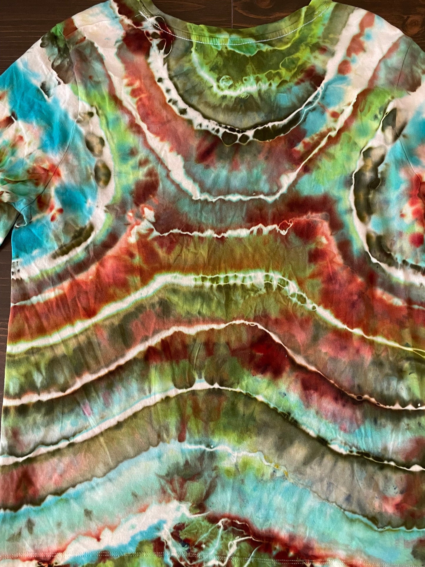 Geode Ice Tie Dye Long Sleeve T-Shirt | Size XL | Hand-Dyed | One Of A Kind