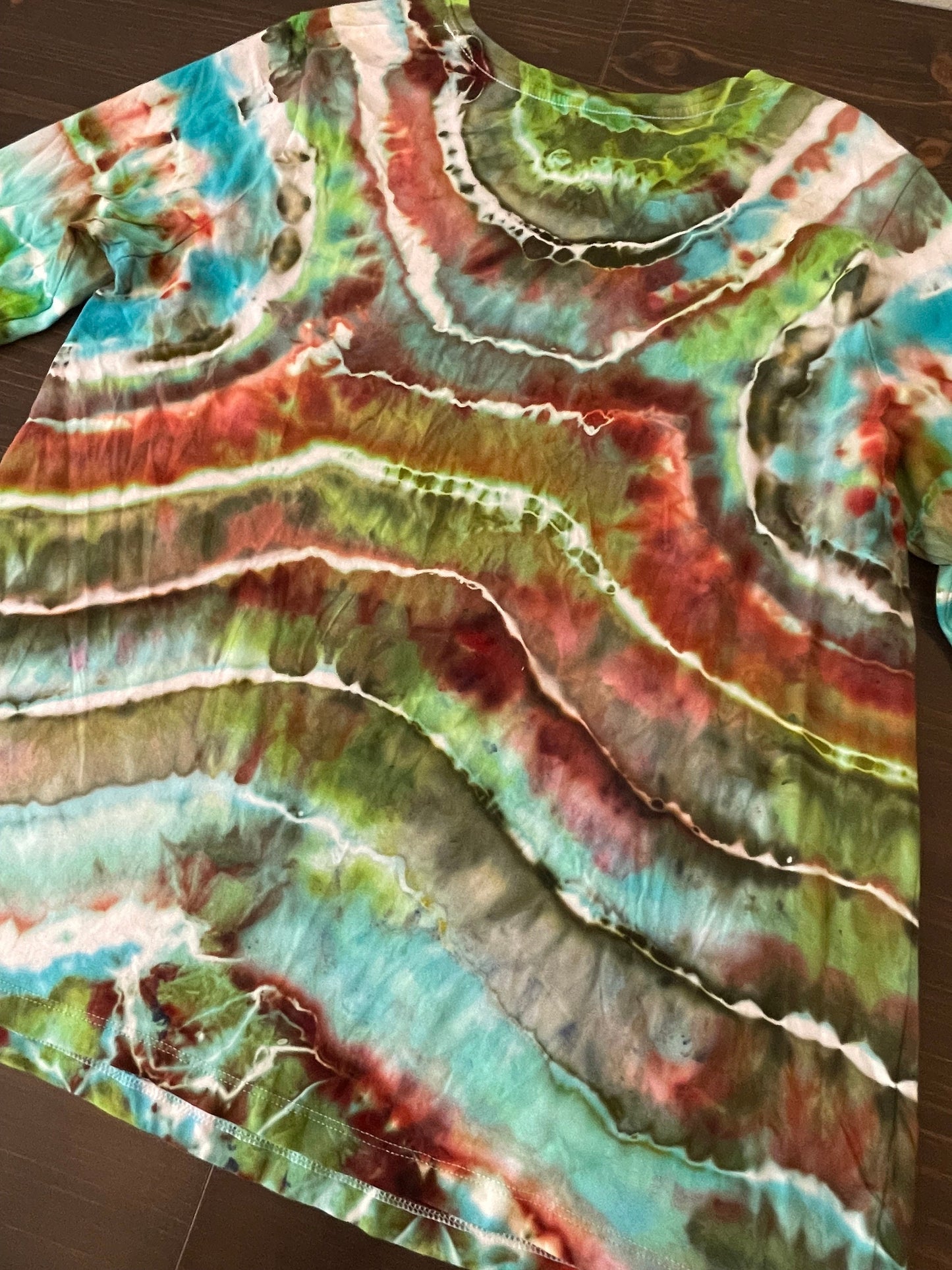 Geode Ice Tie Dye Long Sleeve T-Shirt | Size XL | Hand-Dyed | One Of A Kind