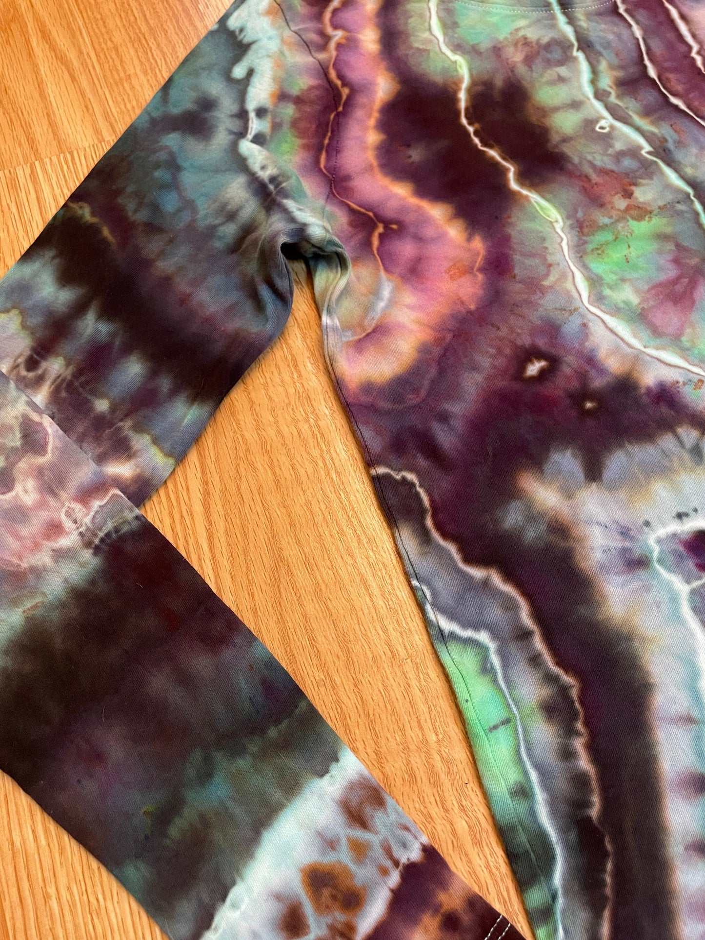 Emerald Long Sleeve Tie Dye Tshirt | Size Small | Hand-Dyed | One of a Kind