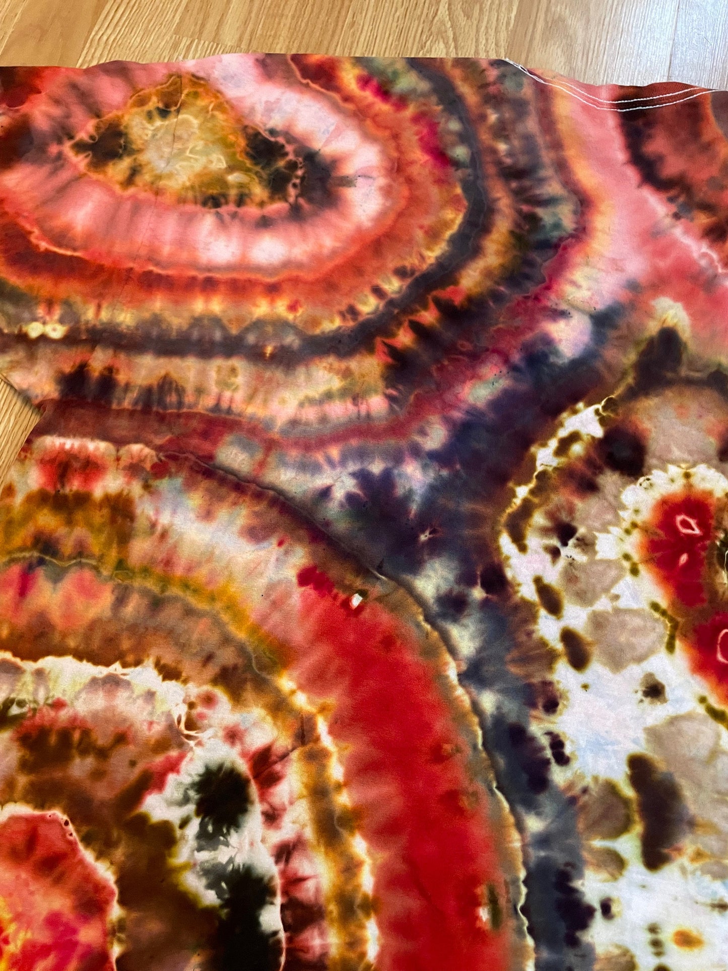 Red + Orange Tie Dye Tshirt | Size 3XL | Hand-Dyed | One Of A Kind