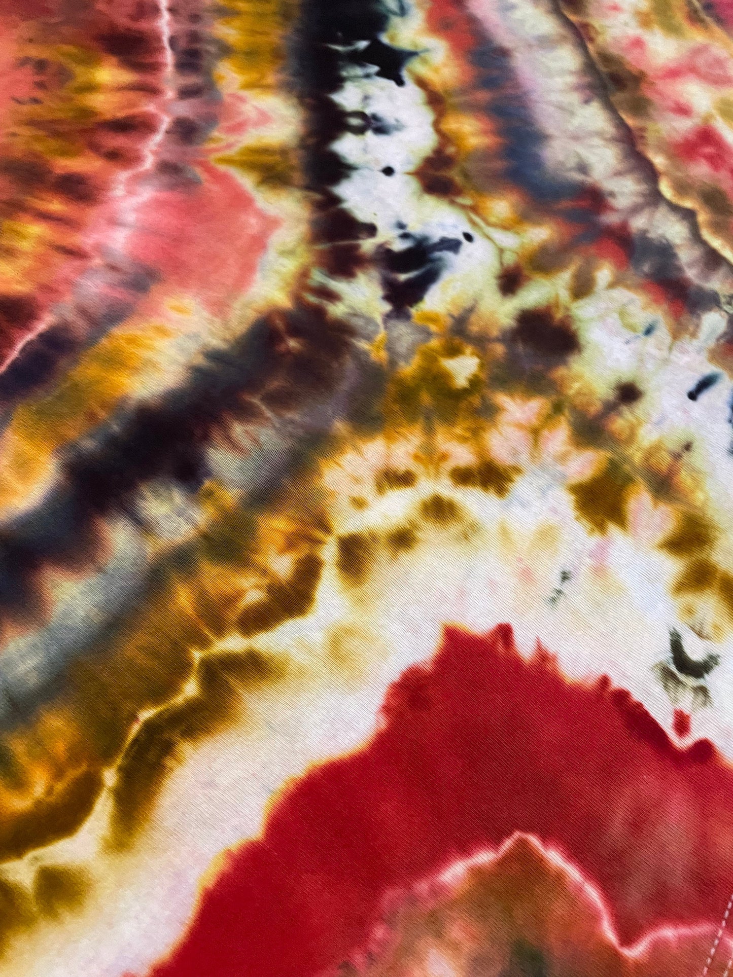 Red + Orange Tie Dye Tshirt | Size 3XL | Hand-Dyed | One Of A Kind