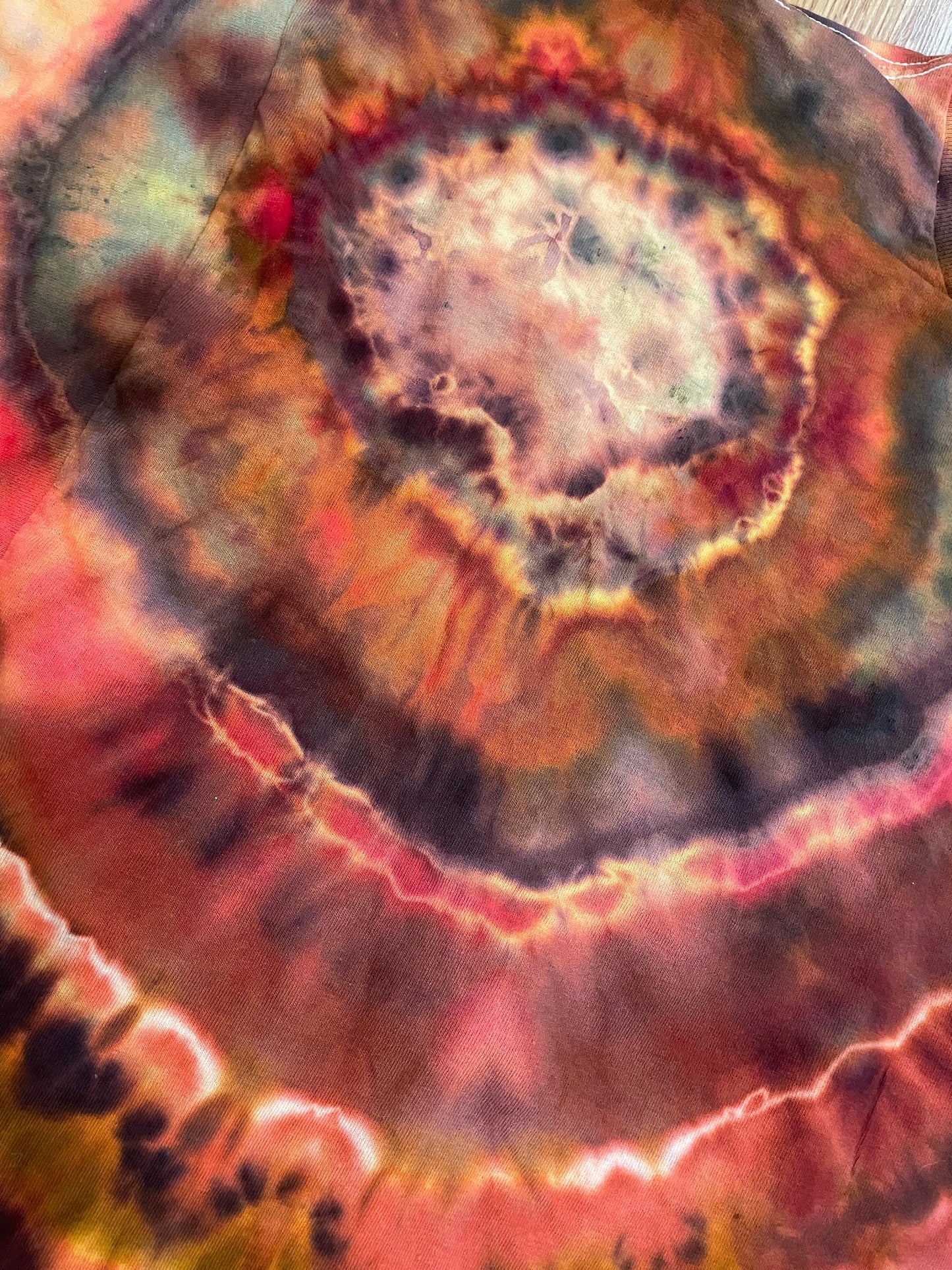 Red + Orange Tie Dye Tshirt | Size 3XL | Hand-Dyed | One Of A Kind