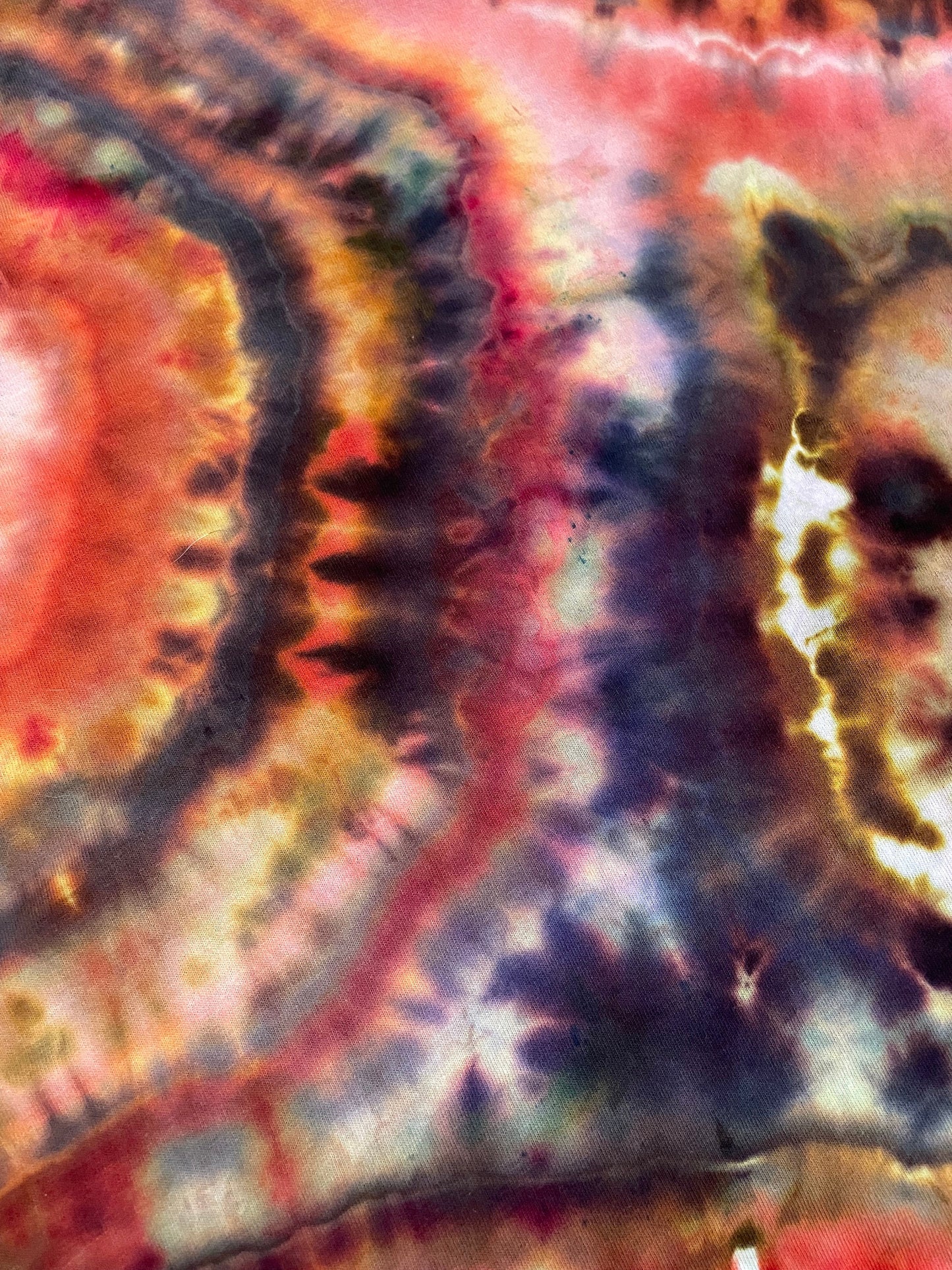 Red + Orange Tie Dye Tshirt | Size 3XL | Hand-Dyed | One Of A Kind