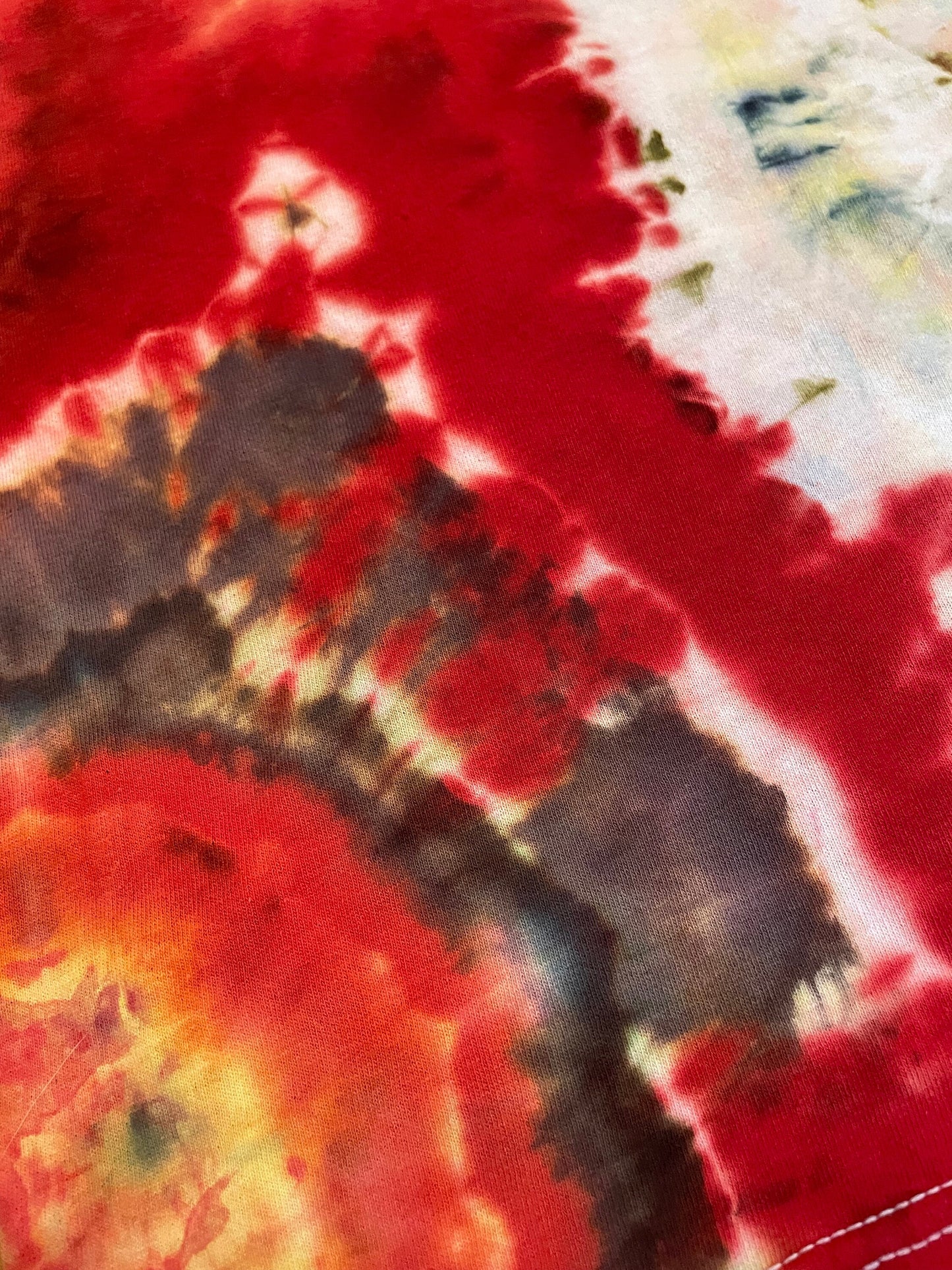 Red Geode Tie Dye T-Shirt | Size XL | Hand-Dyed | One Of A Kind