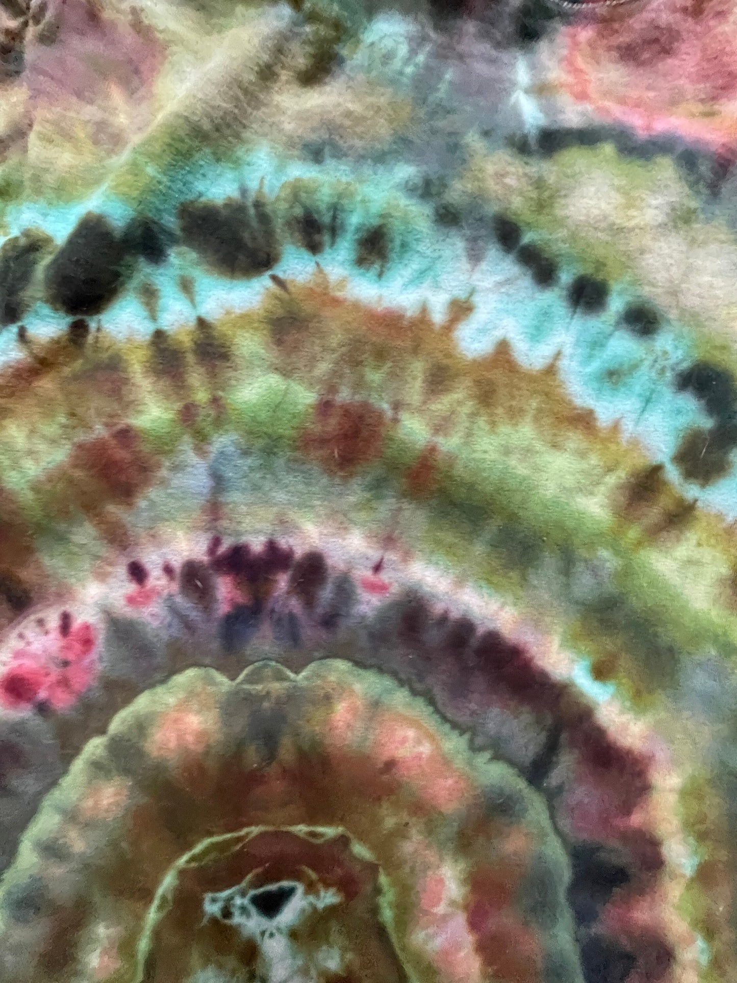 Green + Brown Tie Dye T-Shirt | Size Large | Hand-Dyed | One Of A Kind