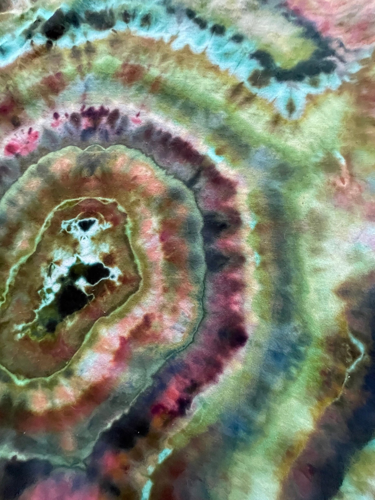Green + Brown Tie Dye T-Shirt | Size Large | Hand-Dyed | One Of A Kind