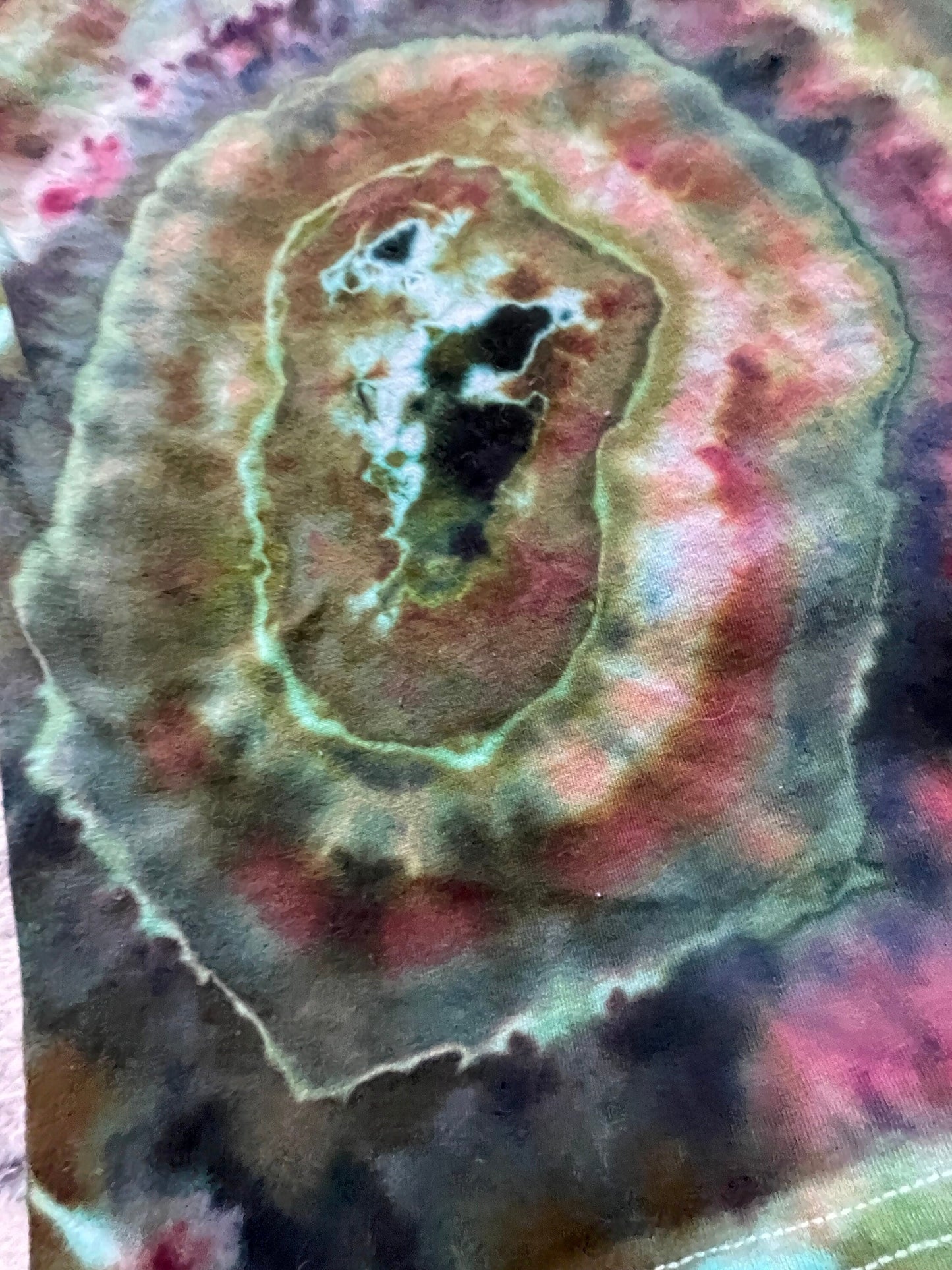 Green + Brown Tie Dye T-Shirt | Size Large | Hand-Dyed | One Of A Kind