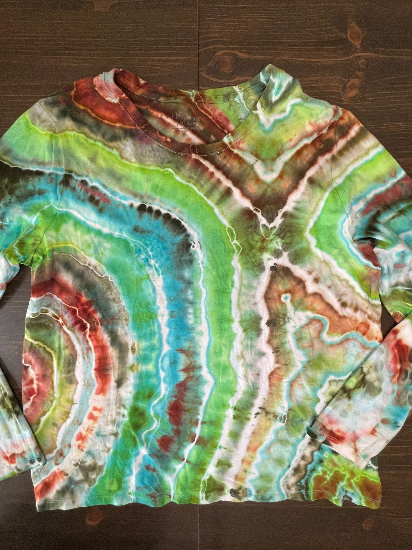 Geode Tie Dye Long Sleeve T-Shirt | Size XXL | Hand-Dyed | One Of A Kind