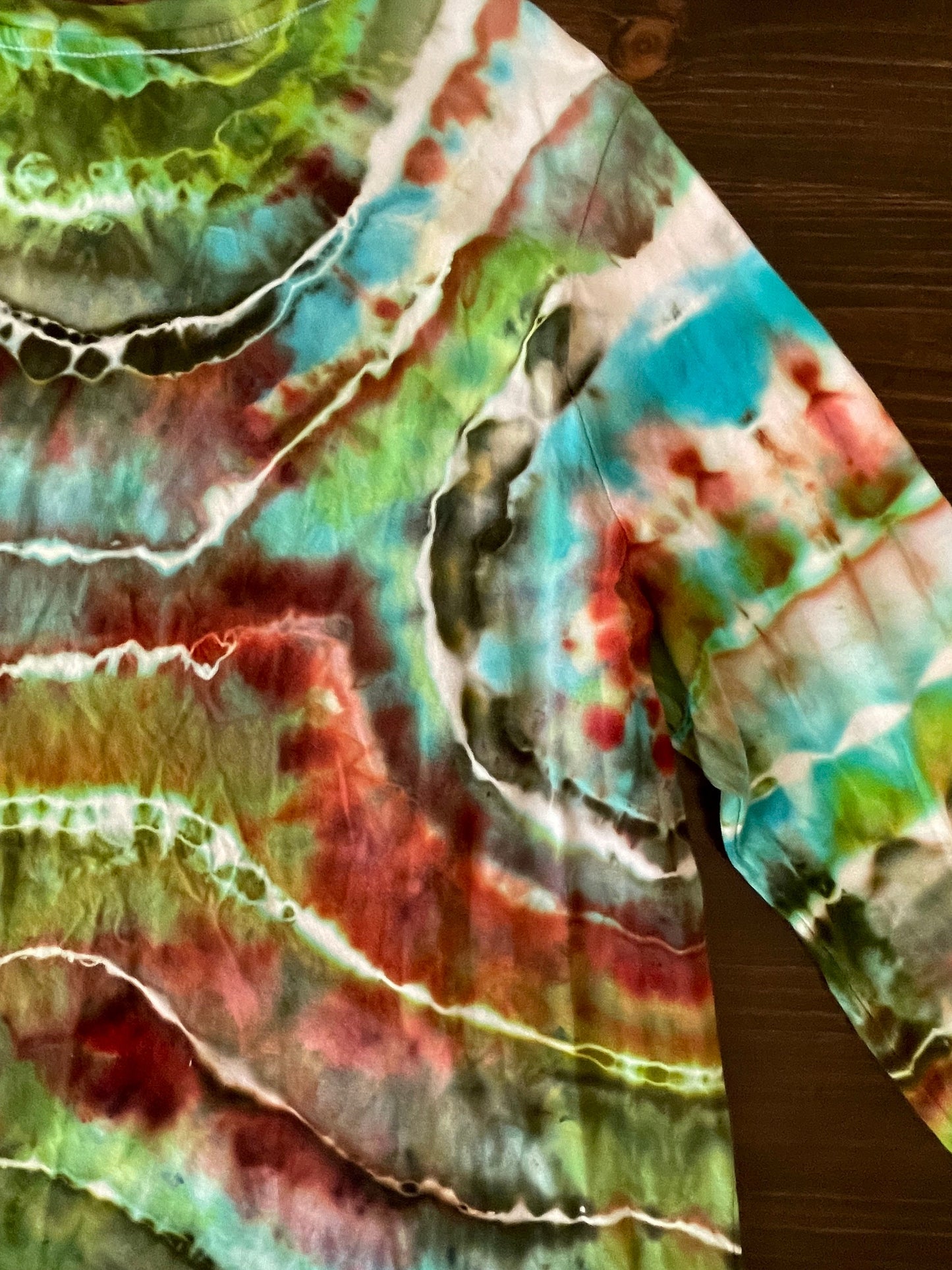 Geode Ice Tie Dye Long Sleeve T-Shirt | Size XL | Hand-Dyed | One Of A Kind