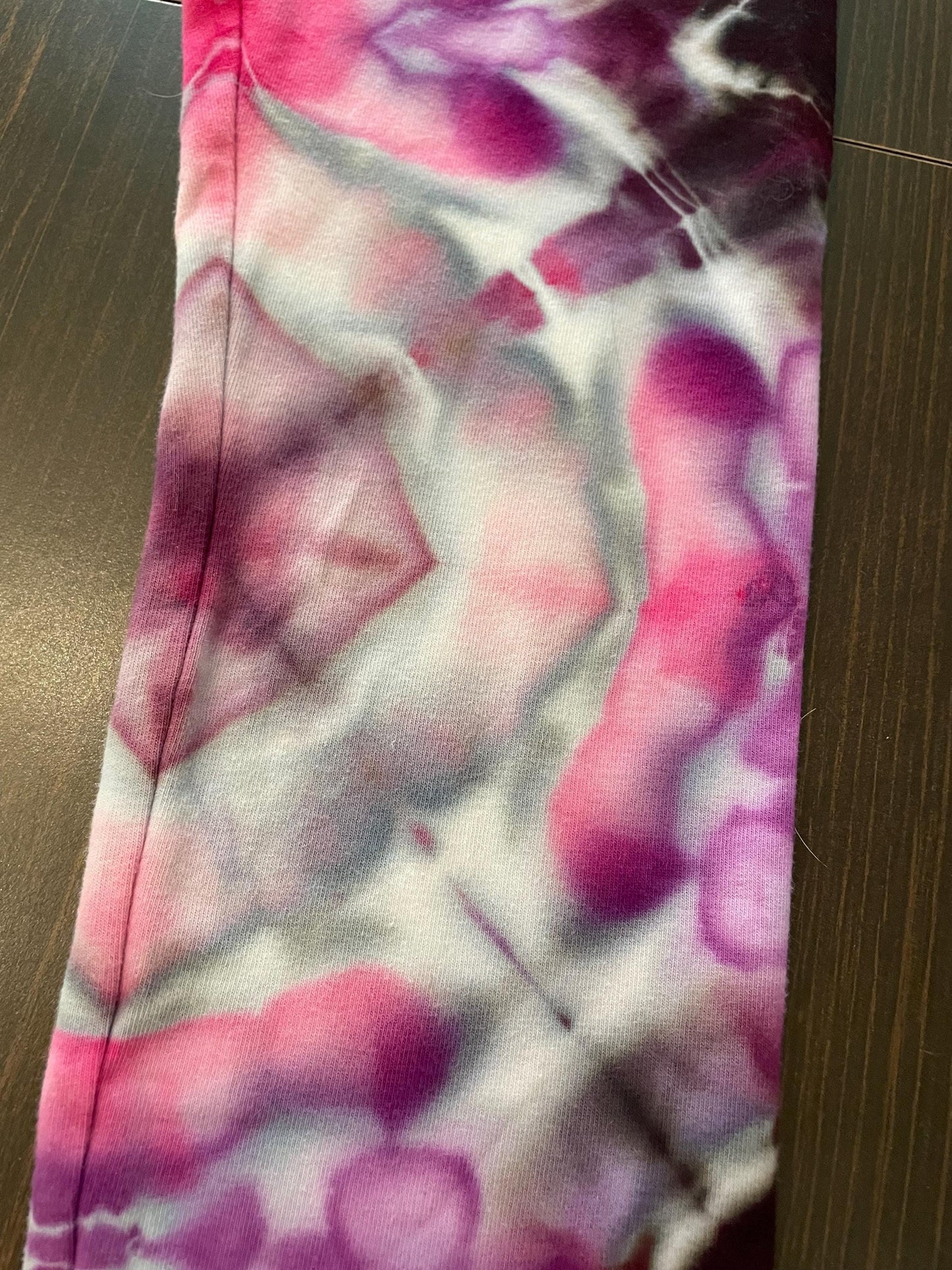 Upcycled Pink Tie Dye Leggings | Size Medium | Hand-Dyed | One Of A Kind