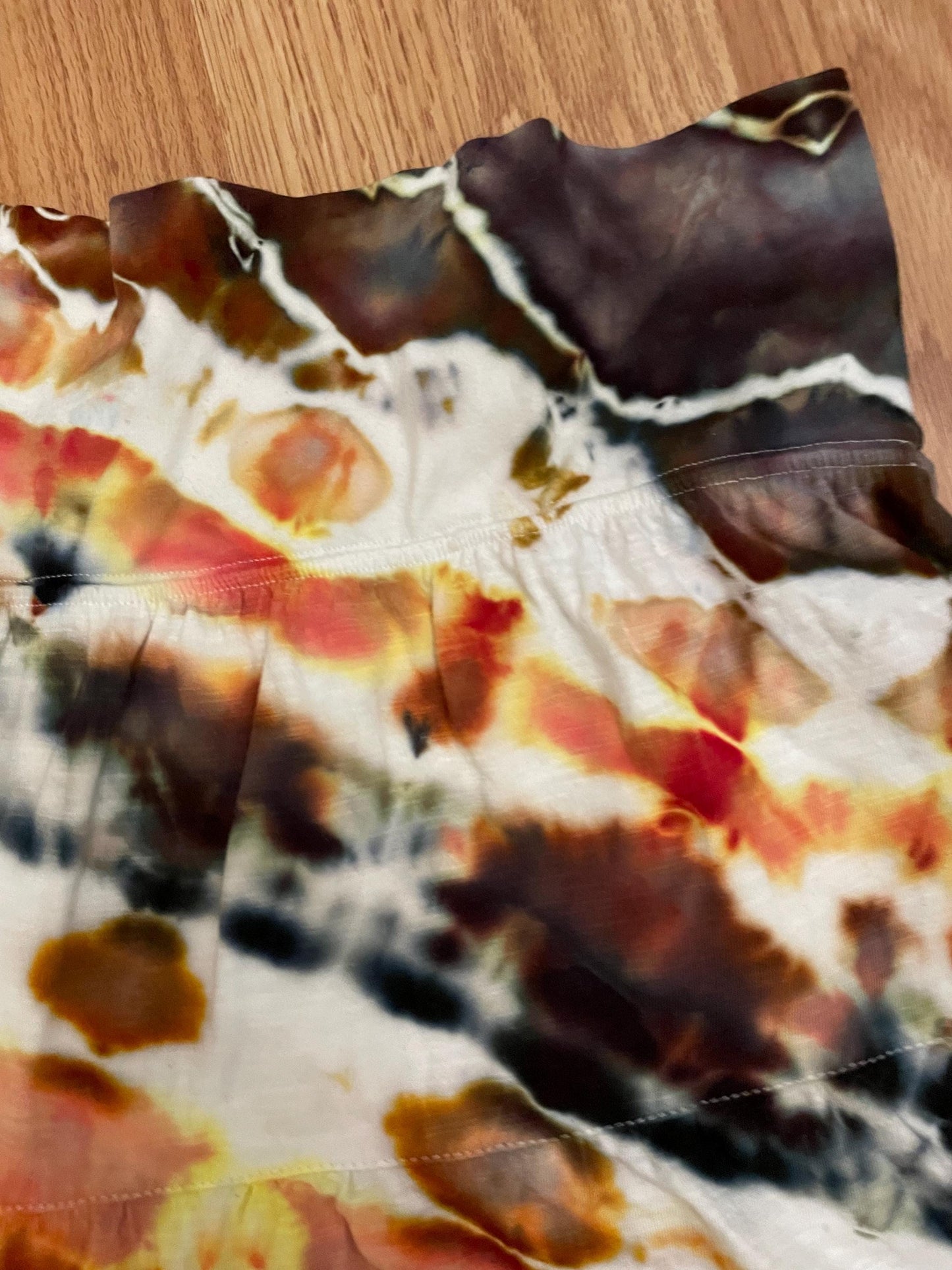 Upcycled Tangerine Tie Dye Skirt | West Indies With Love skirt | Size 2X | Hand Dyed | One Of A Kind