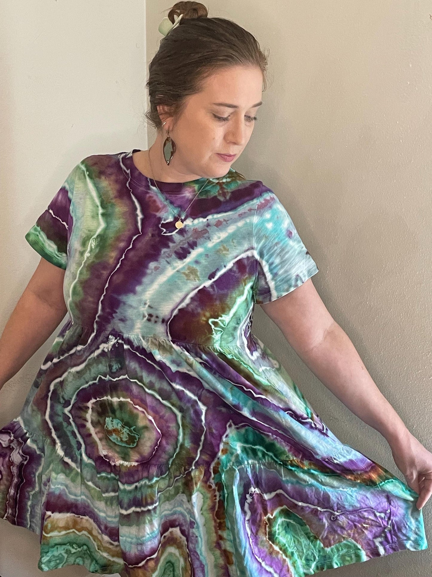 Upcycled Old Navy Tie Dye Dress | Size Medium | Hand Dyed | One Of A Kind