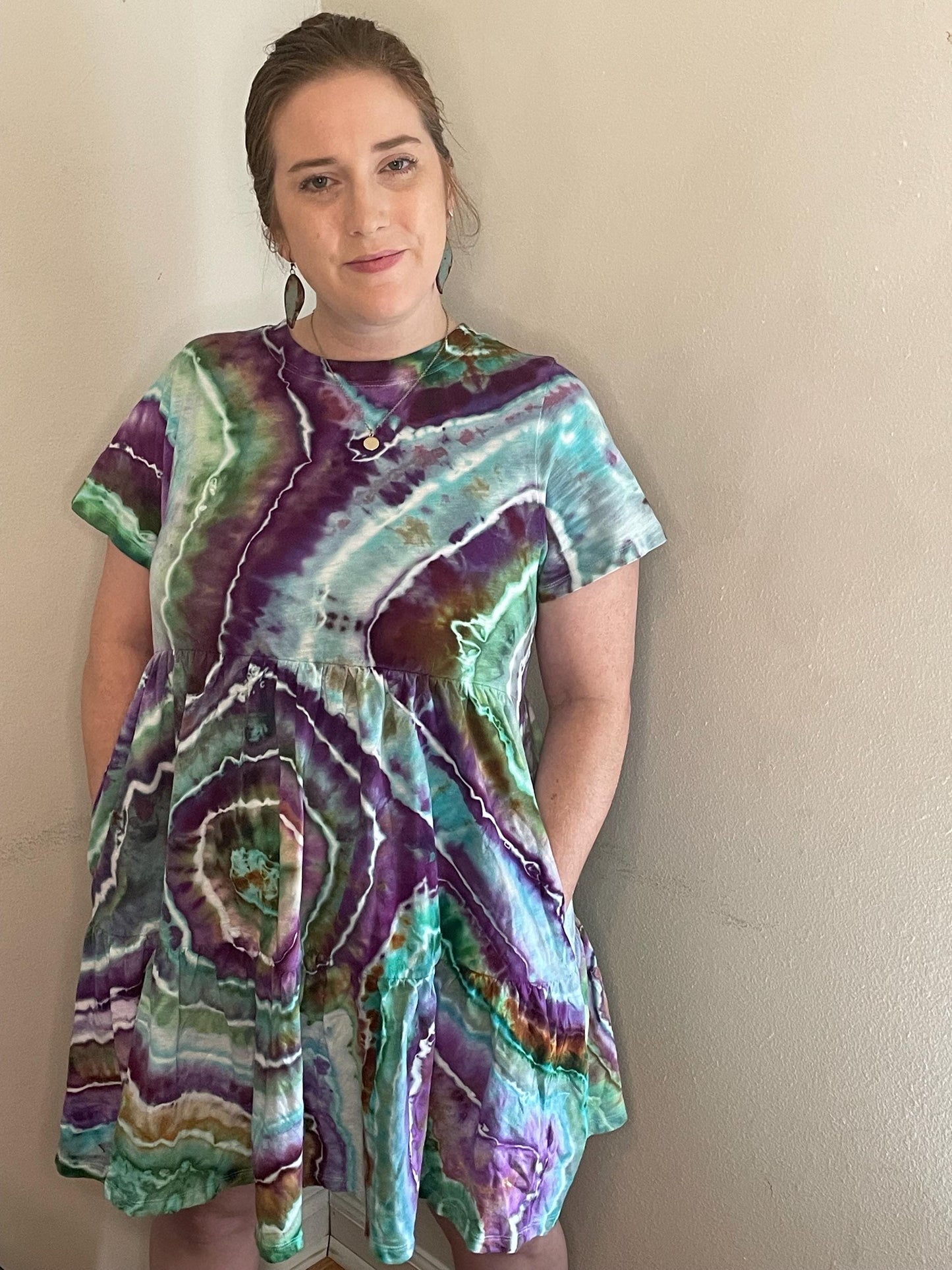 Upcycled Old Navy Tie Dye Dress | Size Medium | Hand Dyed | One Of A Kind