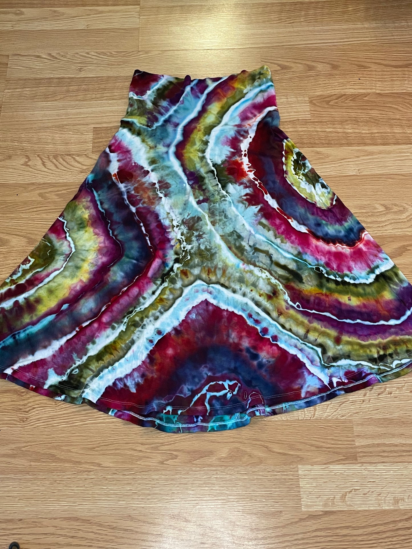 Geode Tie Dye Skirt | Size Small | One Of A Kind