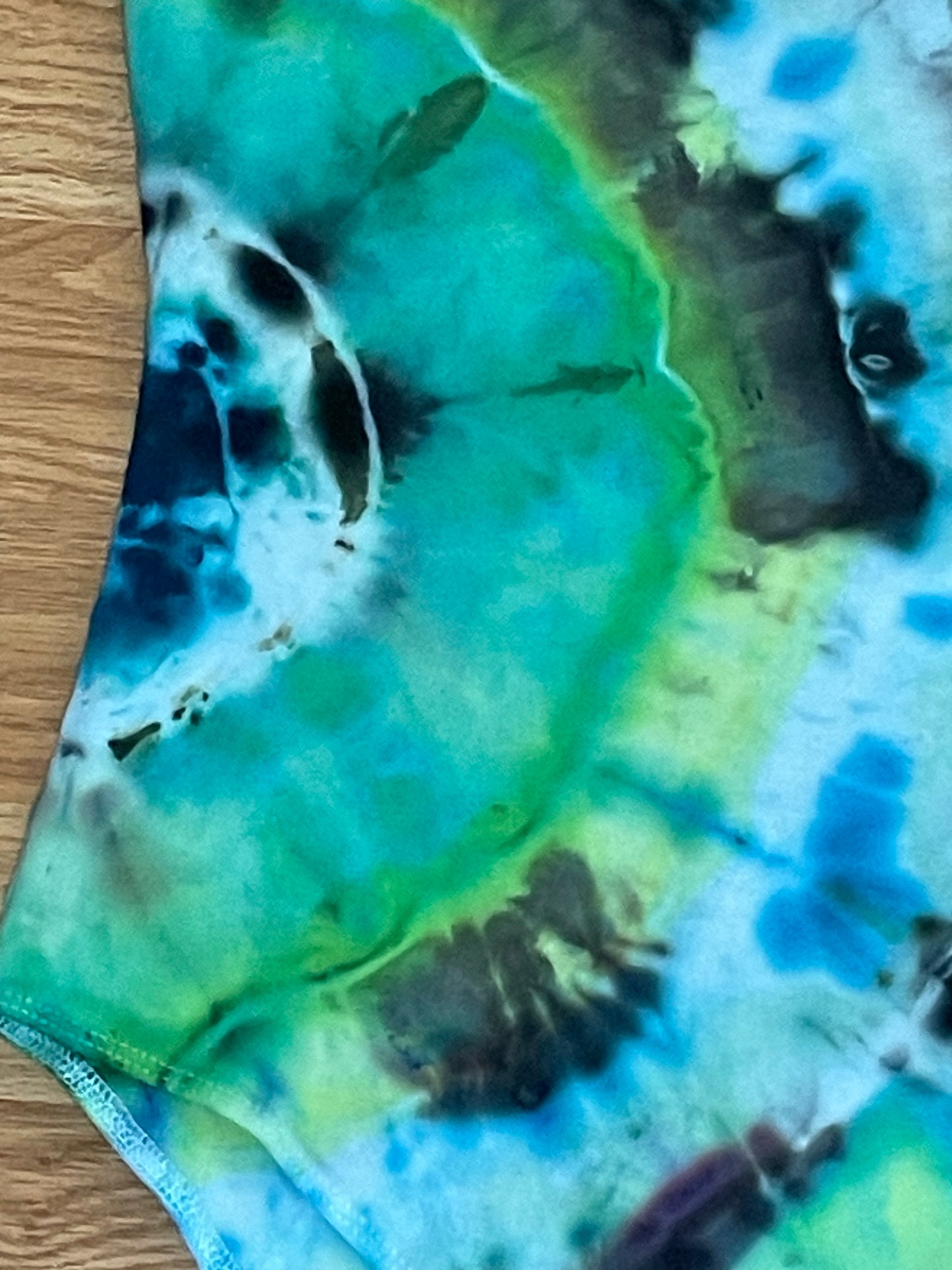 Blue + Green Tie Dye Body Suit | Size Small | One Of A Kind
