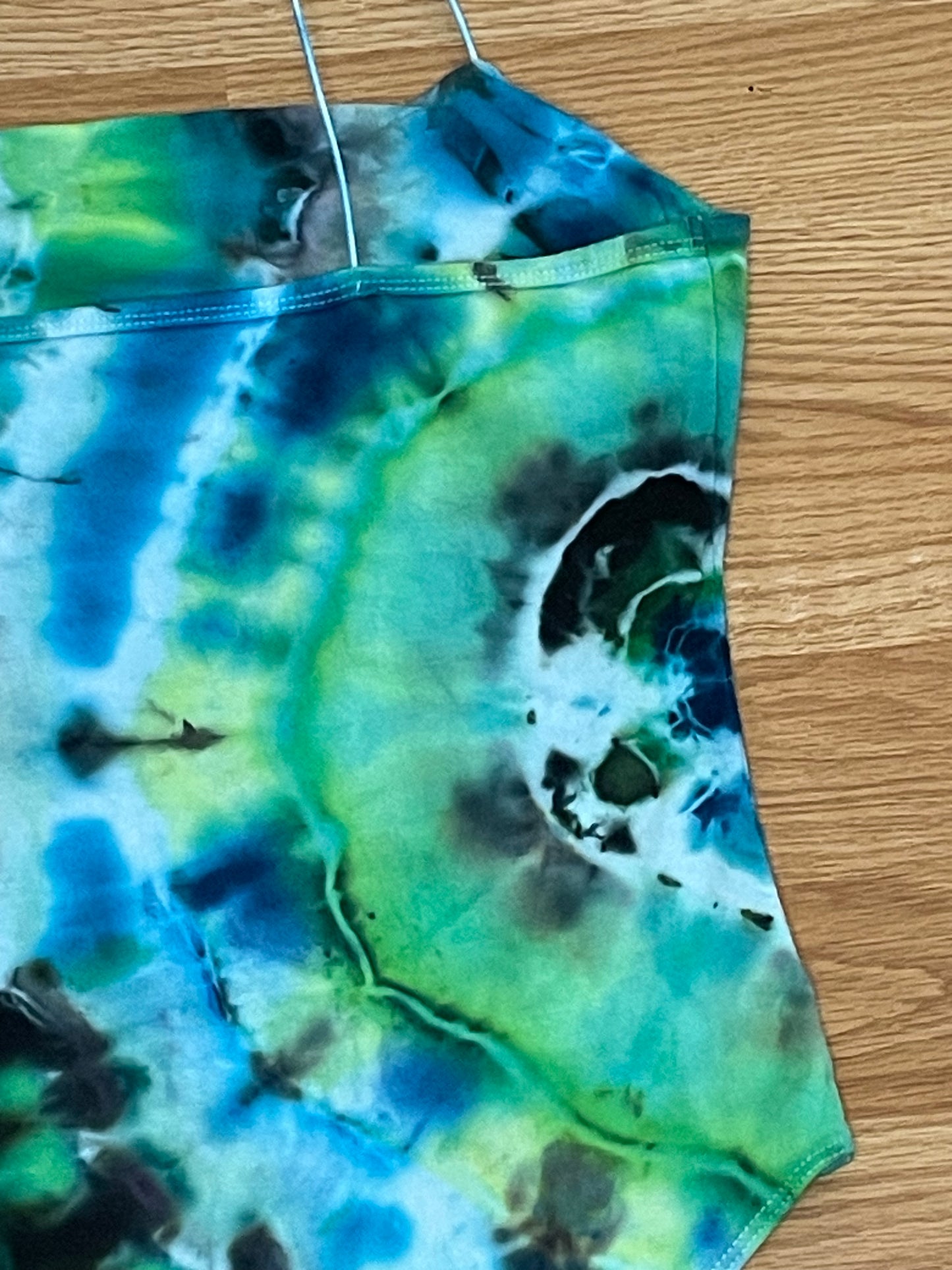 Blue + Green Tie Dye Body Suit | Size Small | One Of A Kind