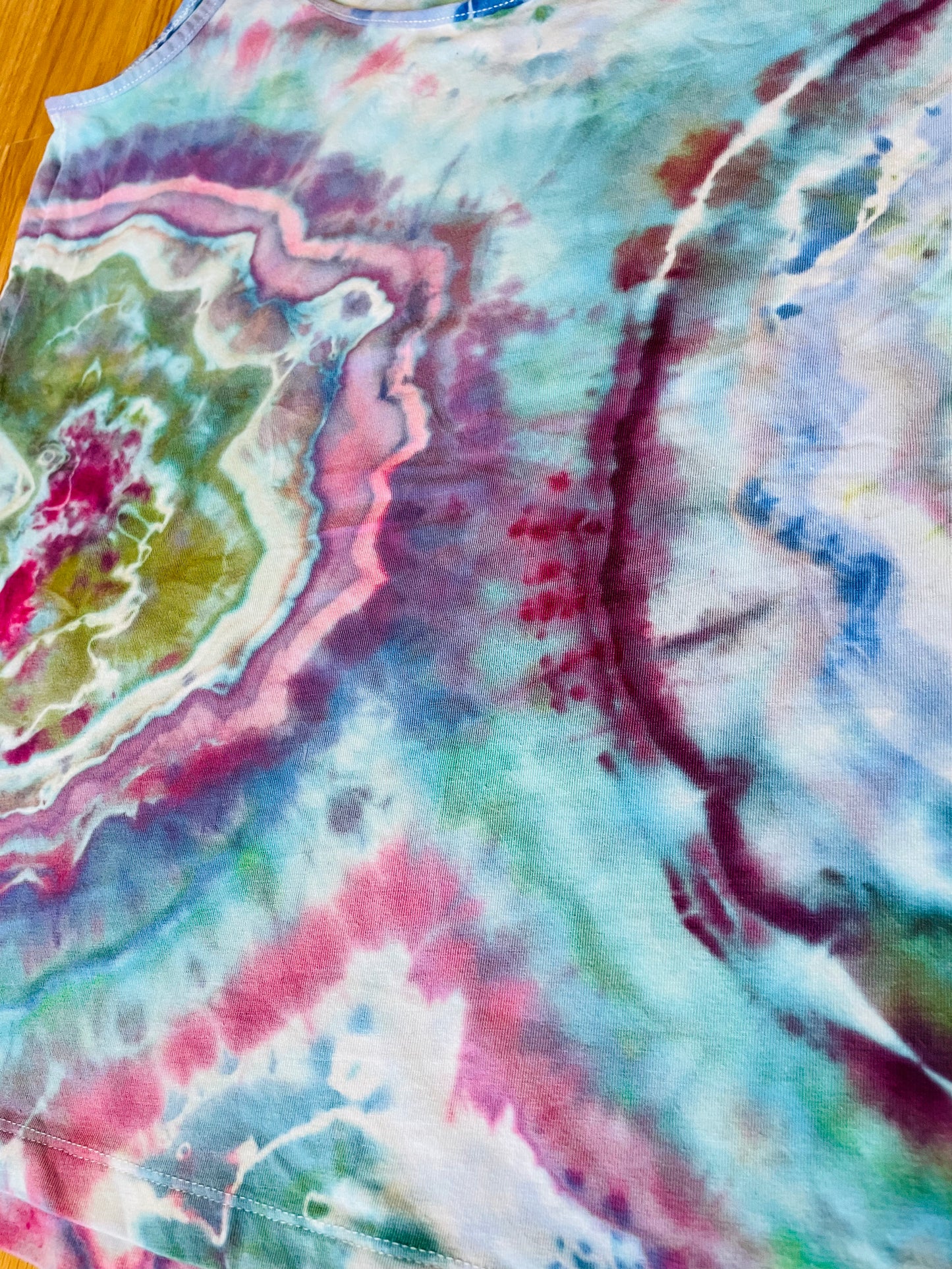 Ocean Breathes Salty Tie Dye Spaghetti Strap Top | Size Medium | One Of A Kind