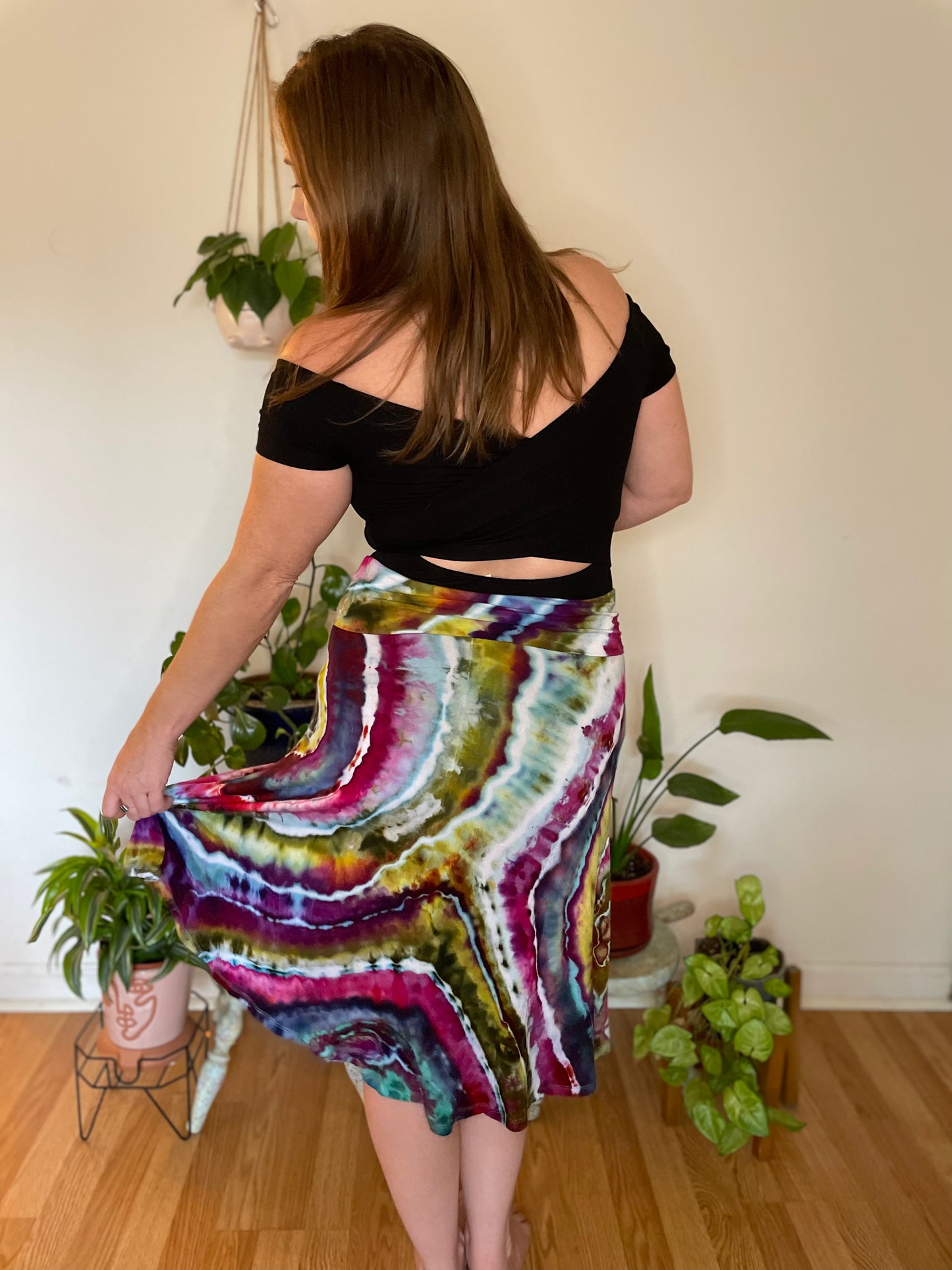 Geode Tie Dye Skirt | Size Small | One Of A Kind