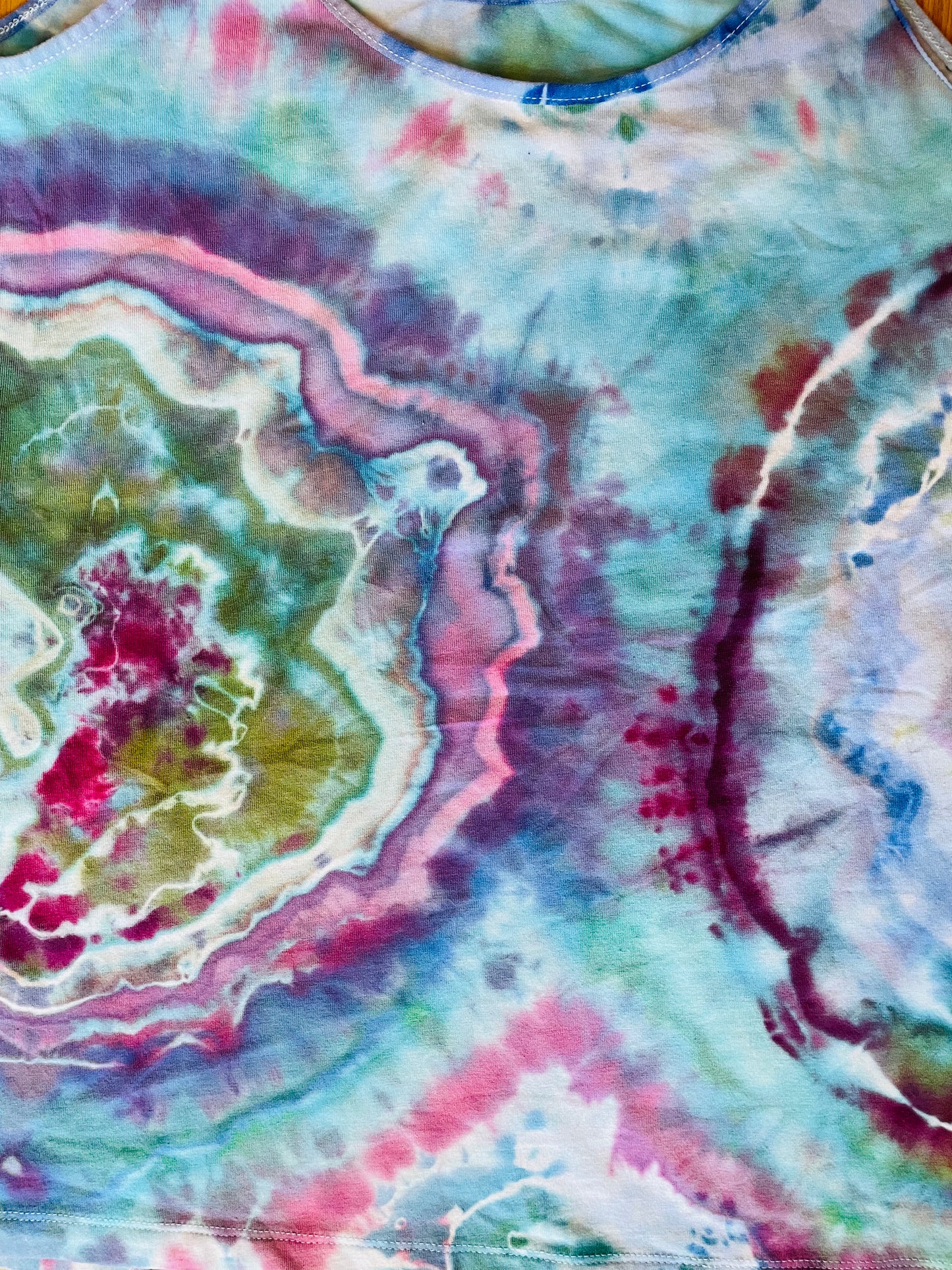 Ocean Breathes Salty Tie Dye Spaghetti Strap Top | Size Medium | One Of A Kind