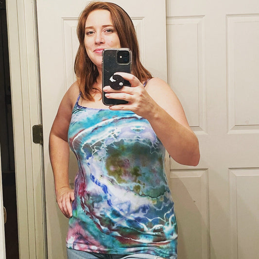 Spaghetti Strap Tie Dye Tank Top | Size Medium | Hand-Dyed | One Of A Kind