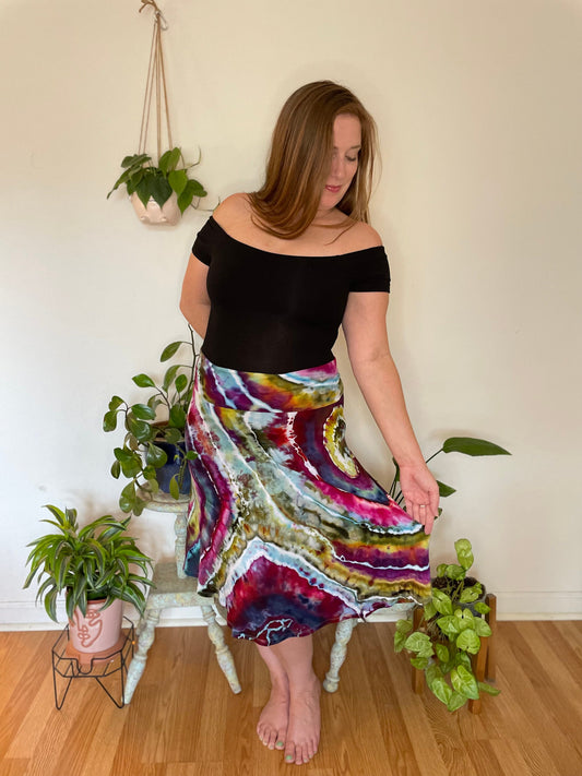 Tie Dye Skirt | Size Small | Hand-Dyed | One Of A Kind