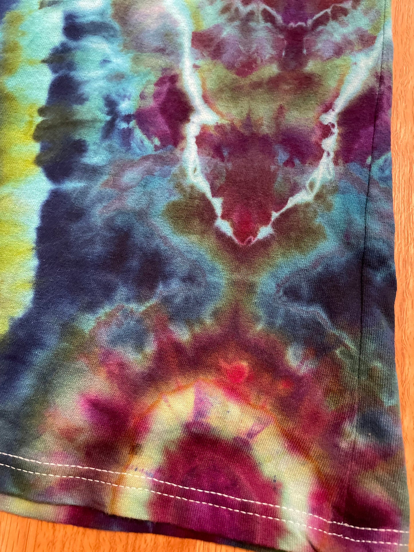 V-Neck Tie Dye Tshirt | Women’s Large | Hand-Dyed | One of a Kind