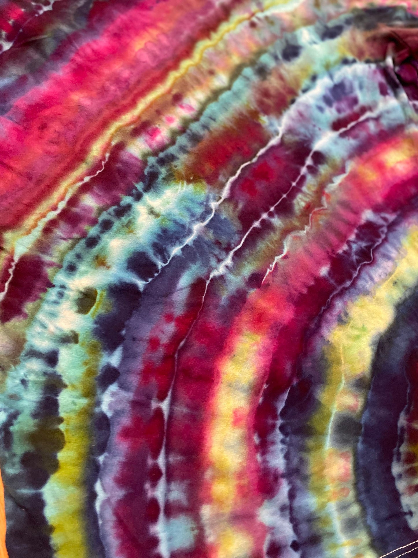 V-Neck Tie Dye Tshirt | Women’s Large | Hand-Dyed | One of a Kind
