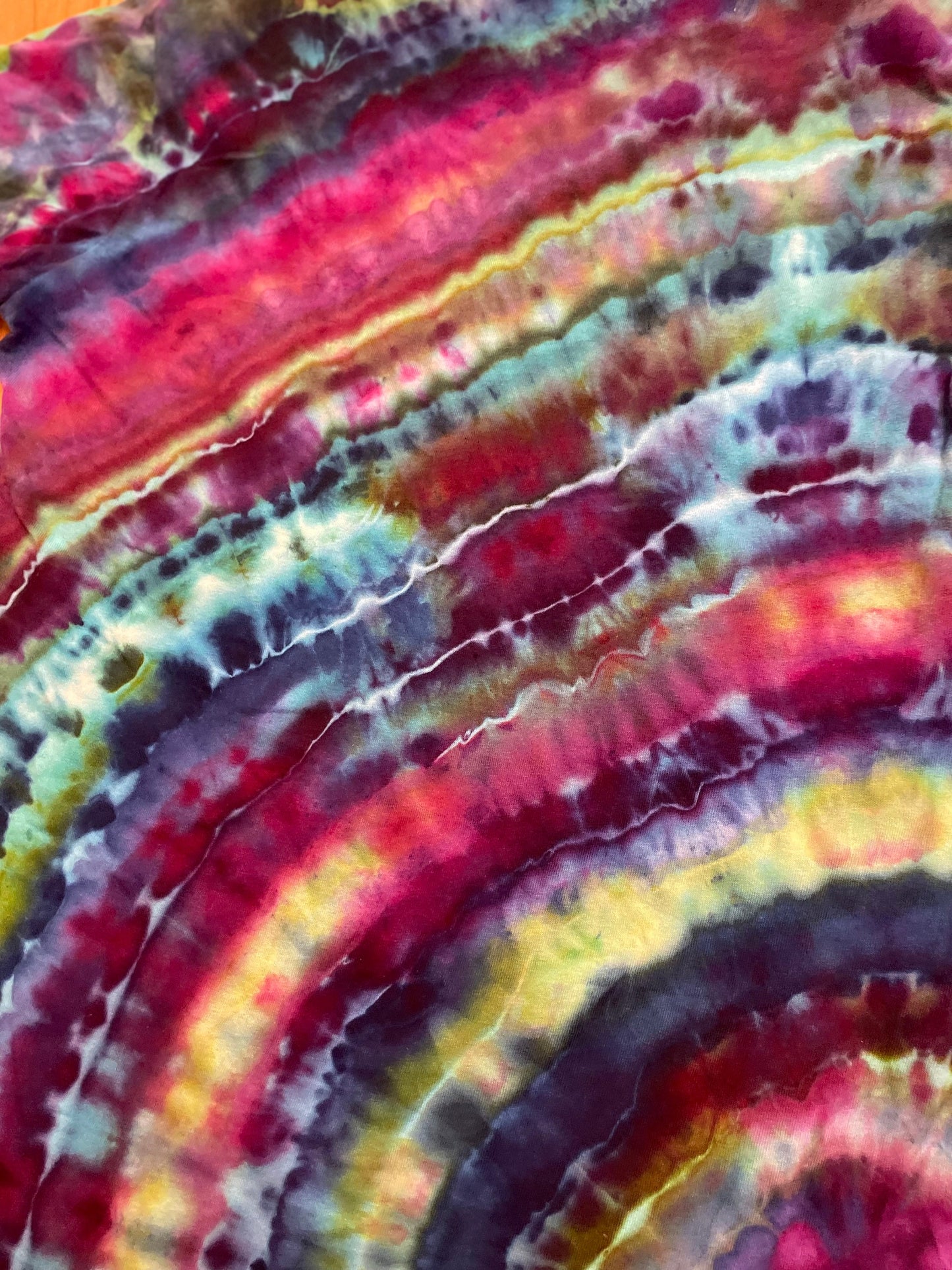V-Neck Tie Dye Tshirt | Women’s Large | Hand-Dyed | One of a Kind