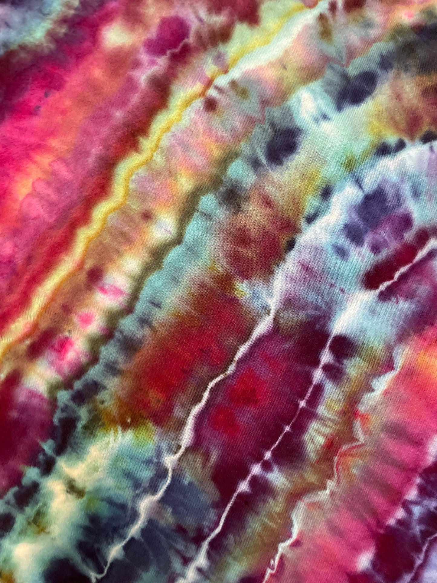 V-Neck Tie Dye Tshirt | Women’s Large | Hand-Dyed | One of a Kind