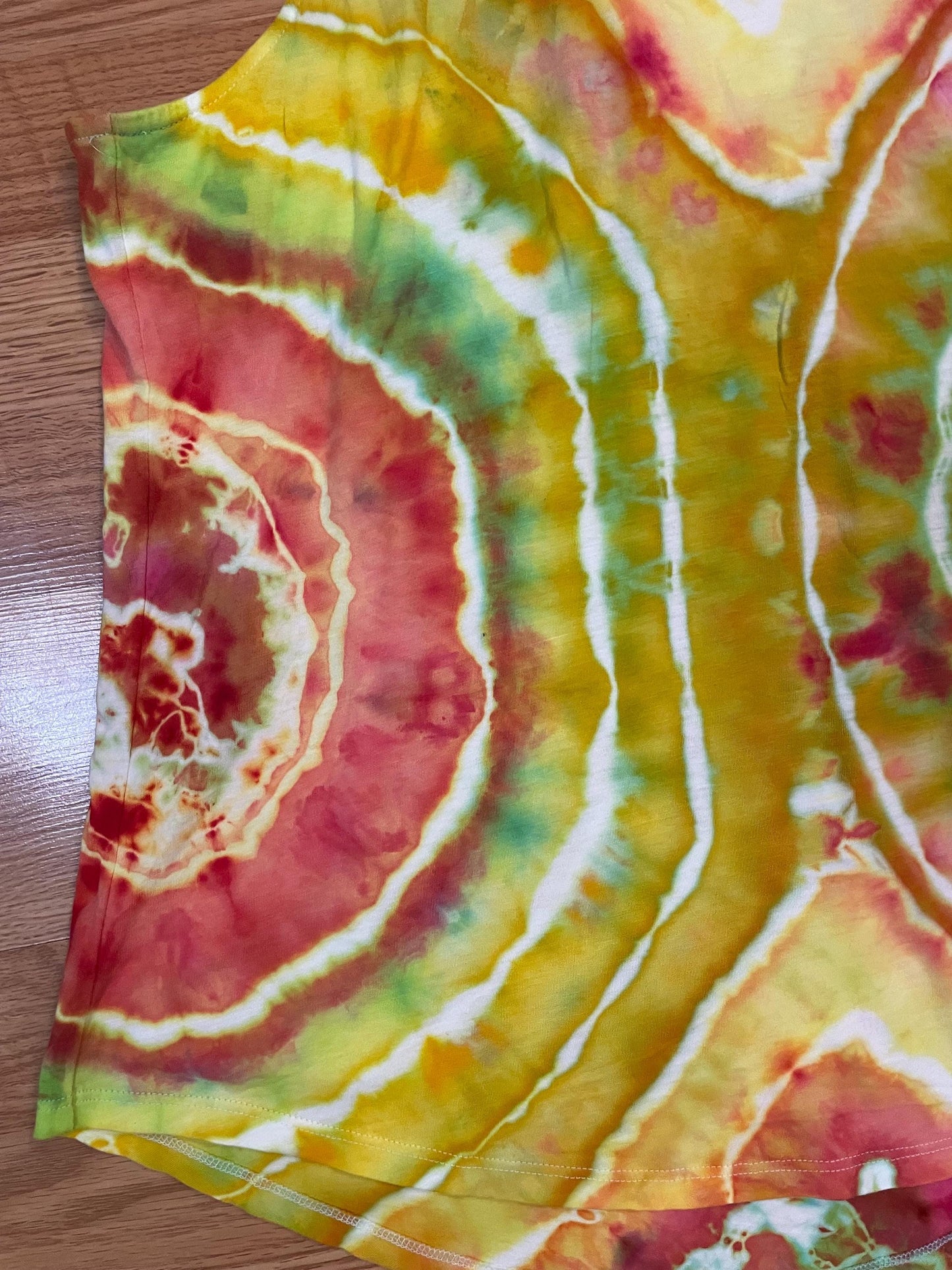 Upcycled Southern Tide Tie Dye Tank Top: Size Medium, Hand Dyed, One of a Kind