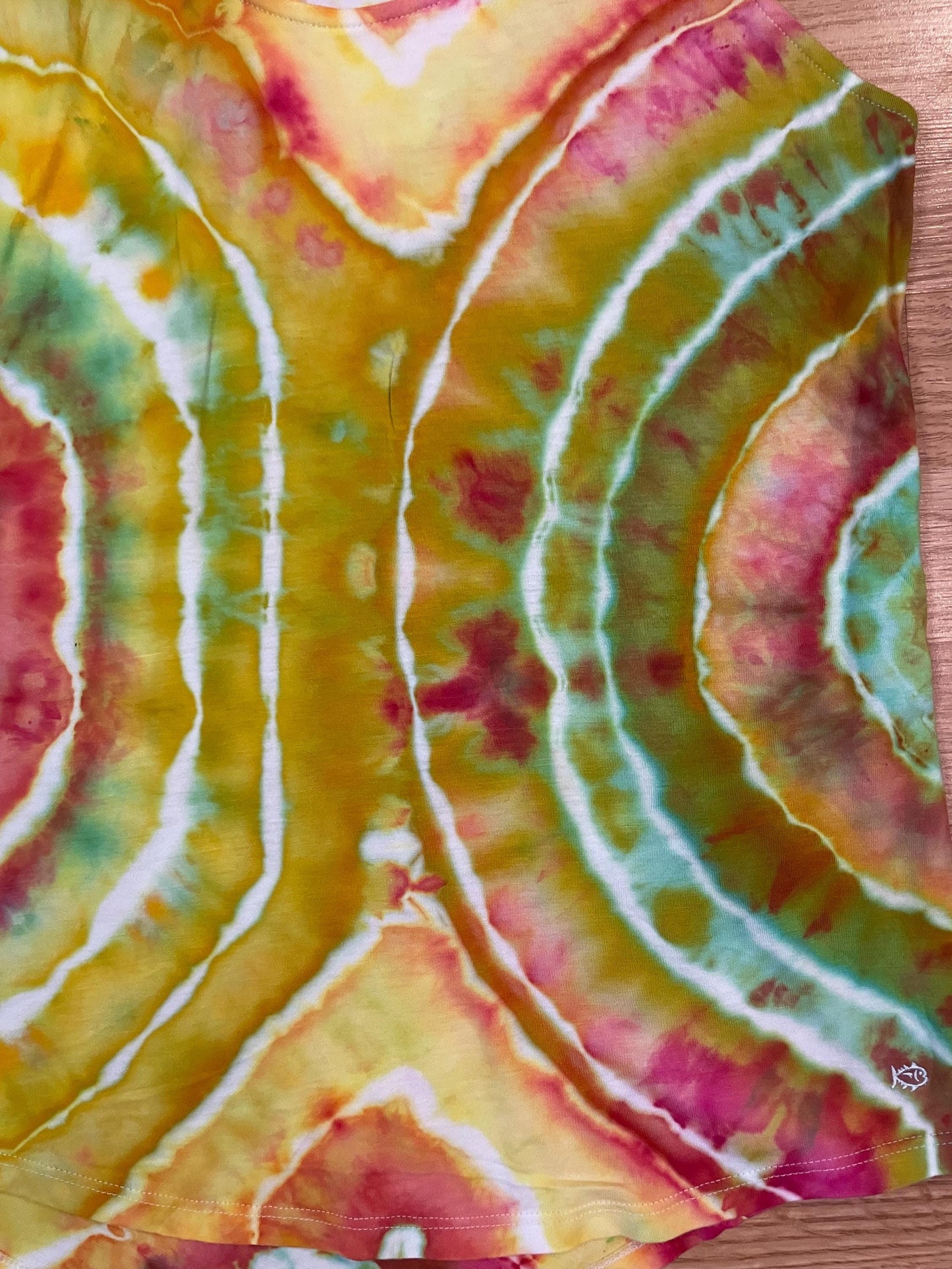 Upcycled Southern Tide Tie Dye Tank Top: Size Medium, Hand Dyed, One of a Kind