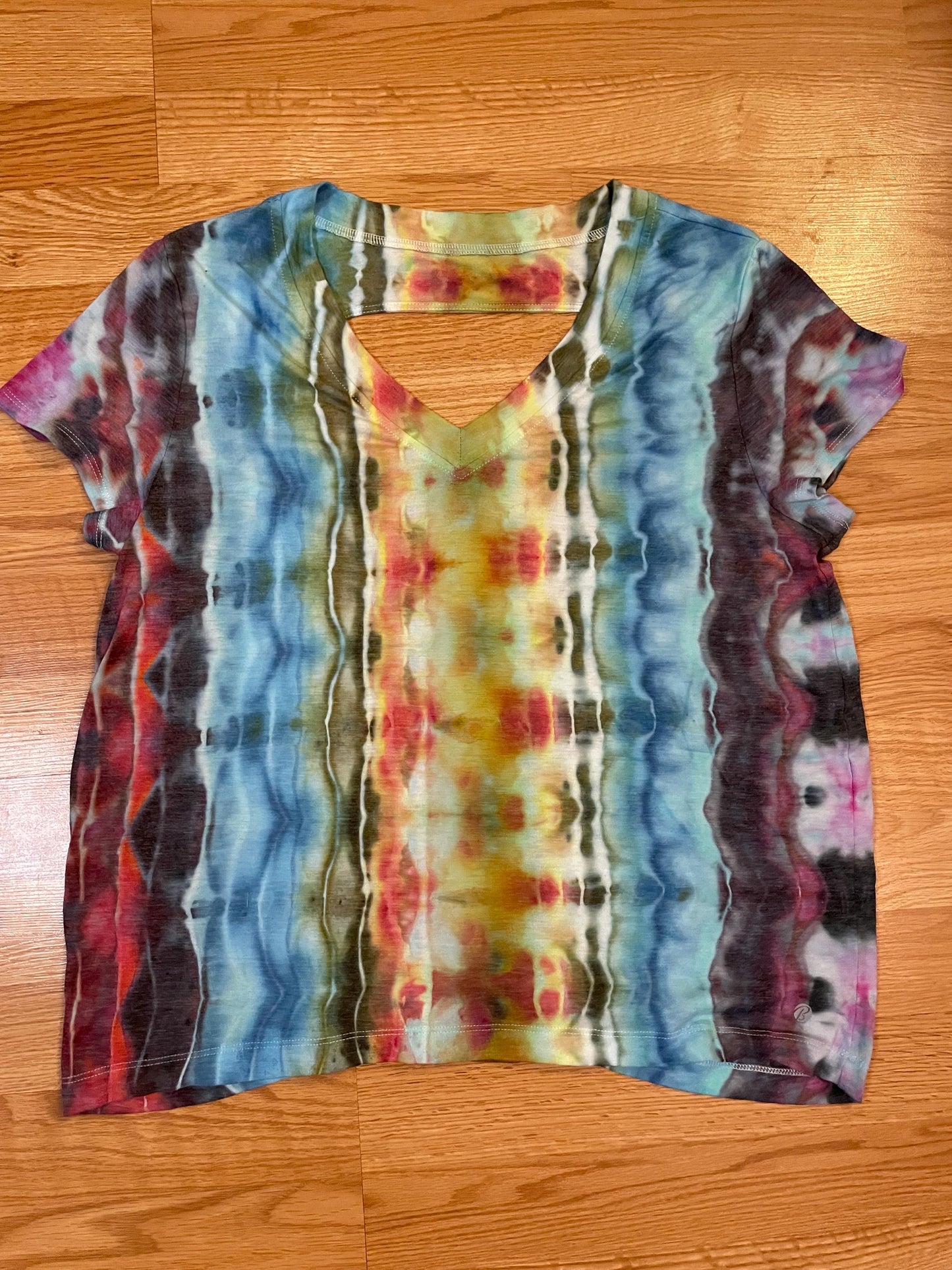 Upcycled Psychedelic Tie Dye Top: Size Small/Medium, Hand Dyed, One of a Kind