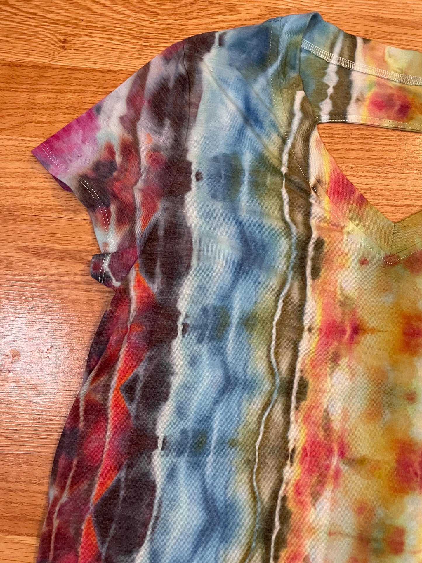 Upcycled Psychedelic Tie Dye Top: Size Small/Medium, Hand Dyed, One of a Kind