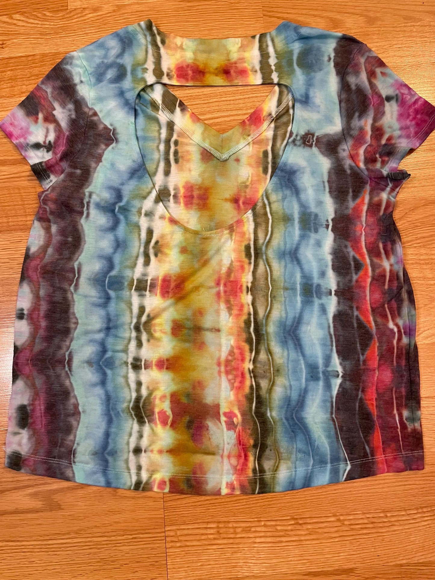 Upcycled Psychedelic Tie Dye Top: Size Small/Medium, Hand Dyed, One of a Kind