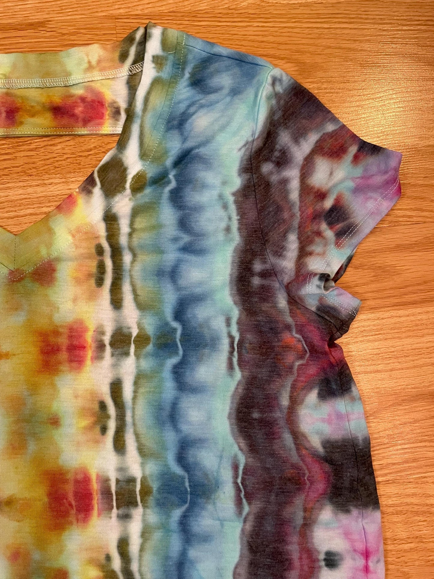 Upcycled Psychedelic Tie Dye Top: Size Small/Medium, Hand Dyed, One of a Kind