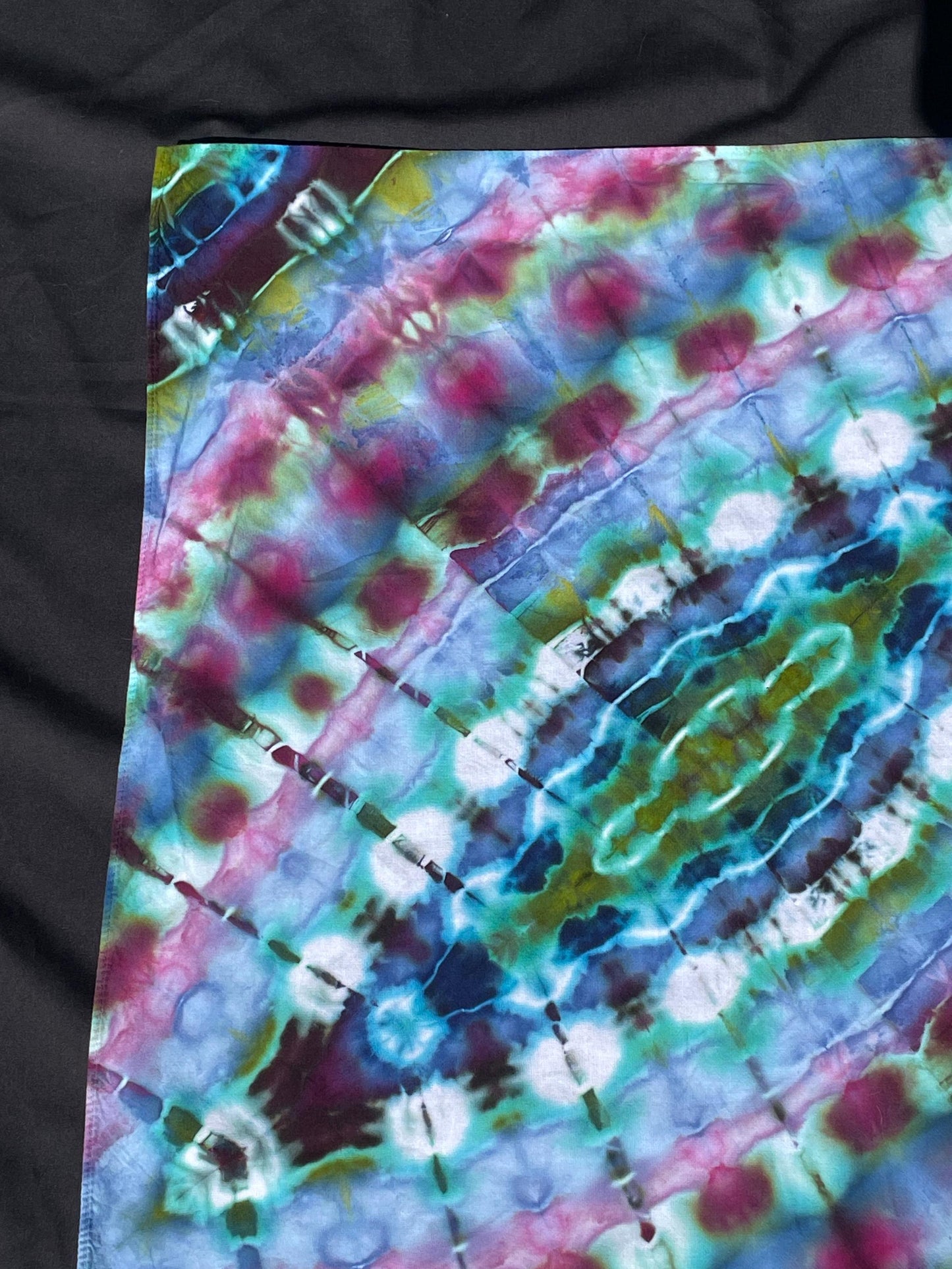 Diamond Ice Tie Dye Bandana: Hand-Dyed, One Of A Kind, One Size