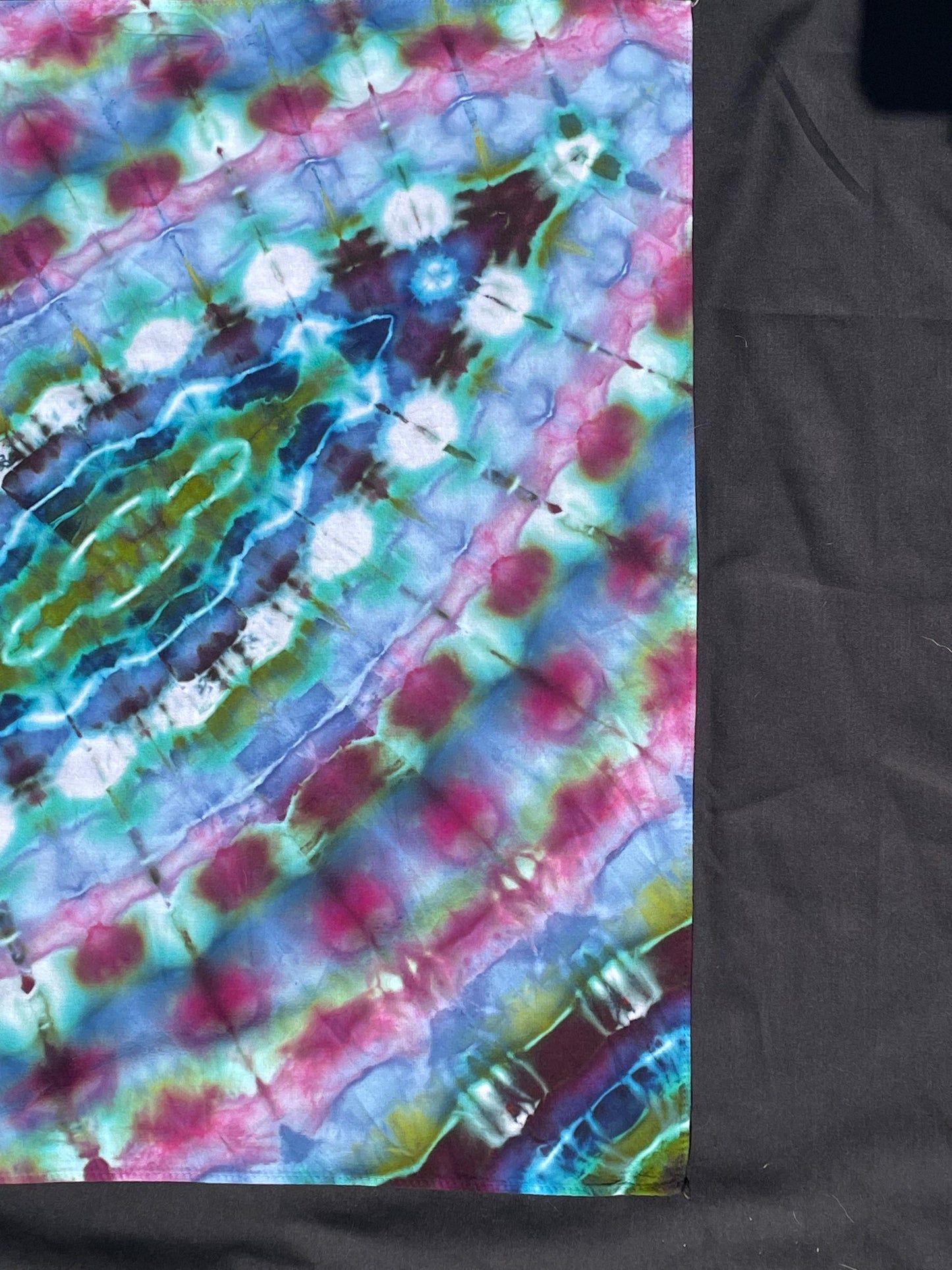 Diamond Ice Tie Dye Bandana: Hand-Dyed, One Of A Kind, One Size